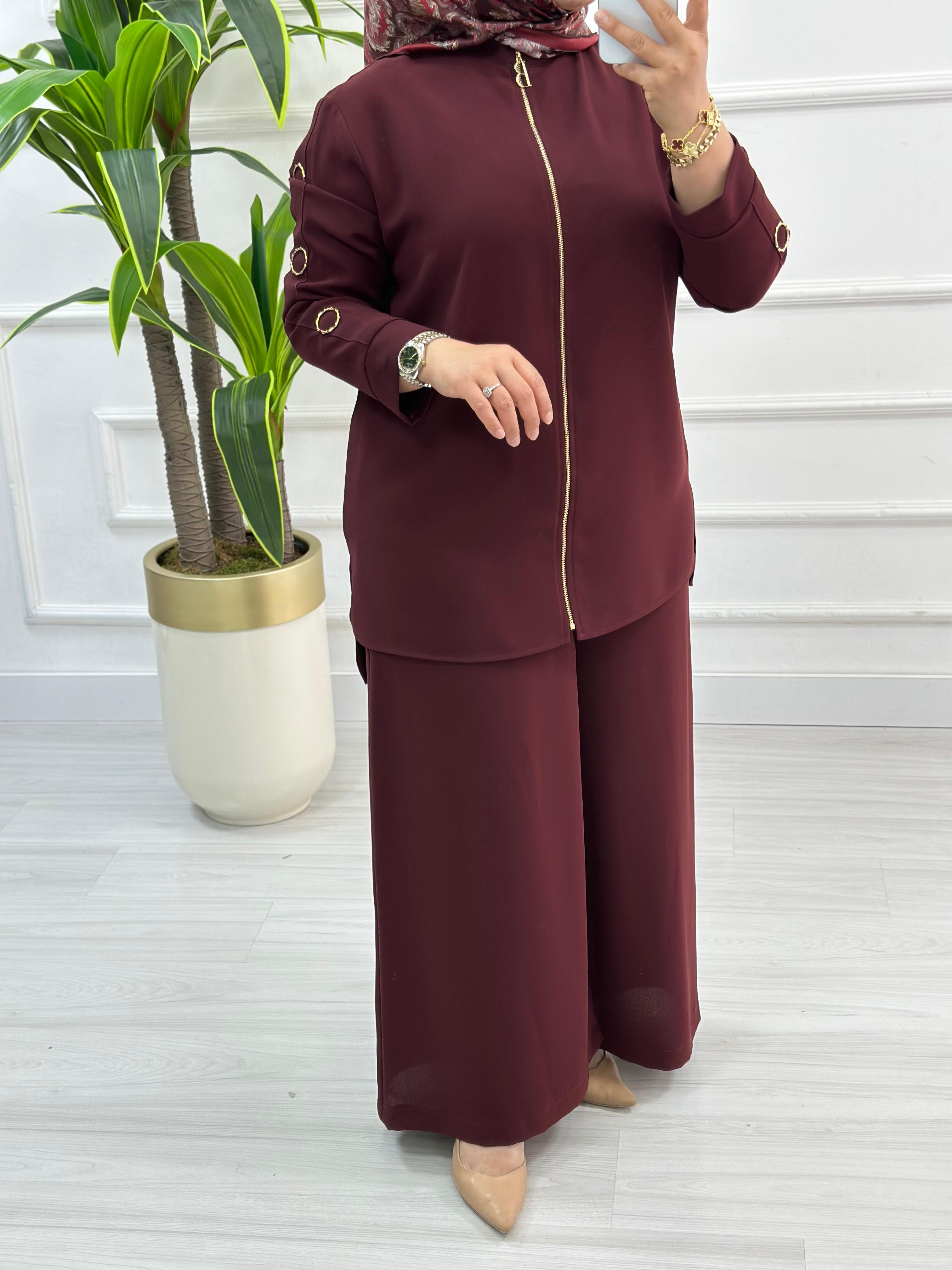 Belli (Armine) Ceket ve Pantolonlu Krep Takım 6001