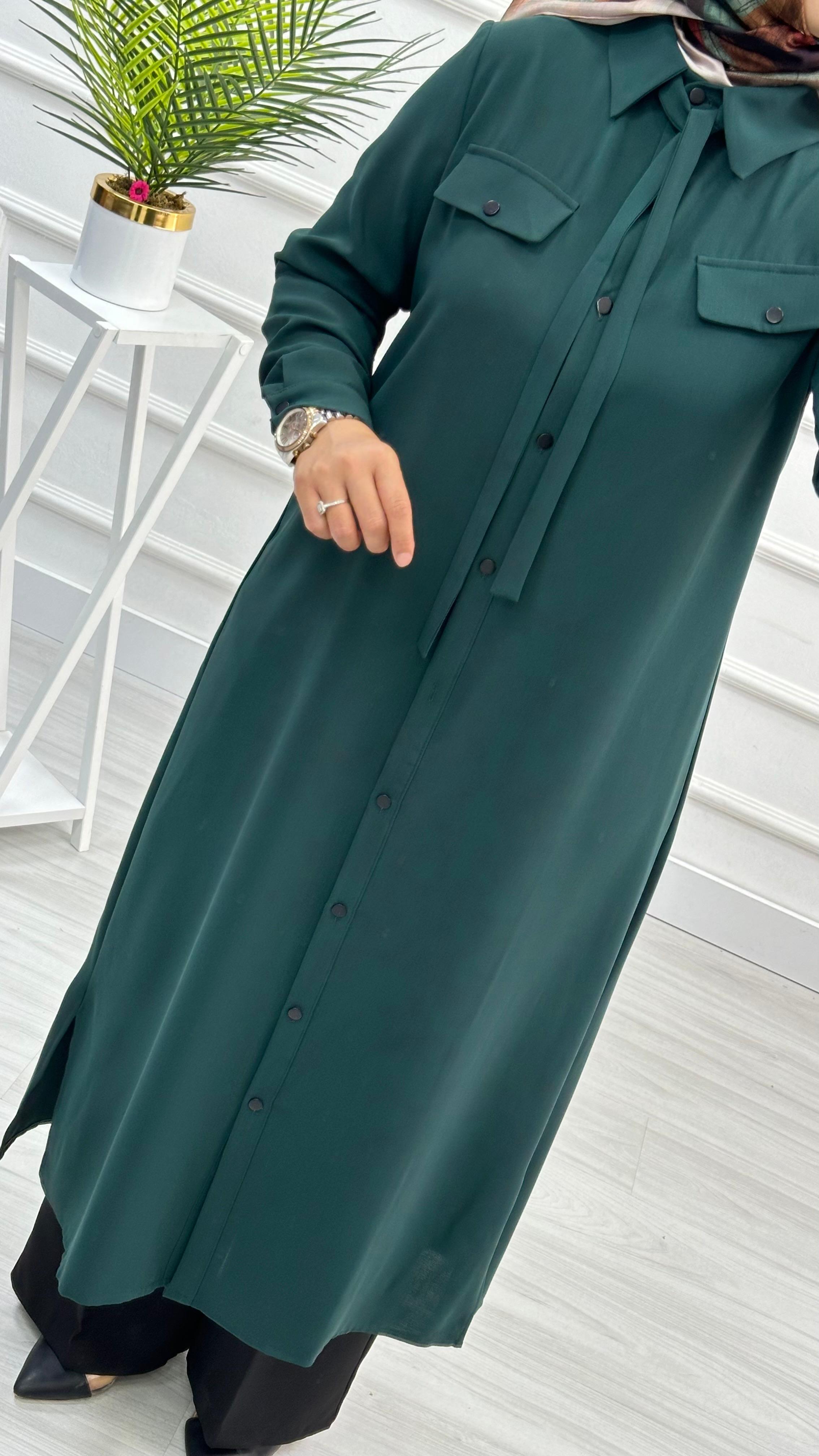 Alesya Önü Düğmeli Bağcıklı Tunik 4763