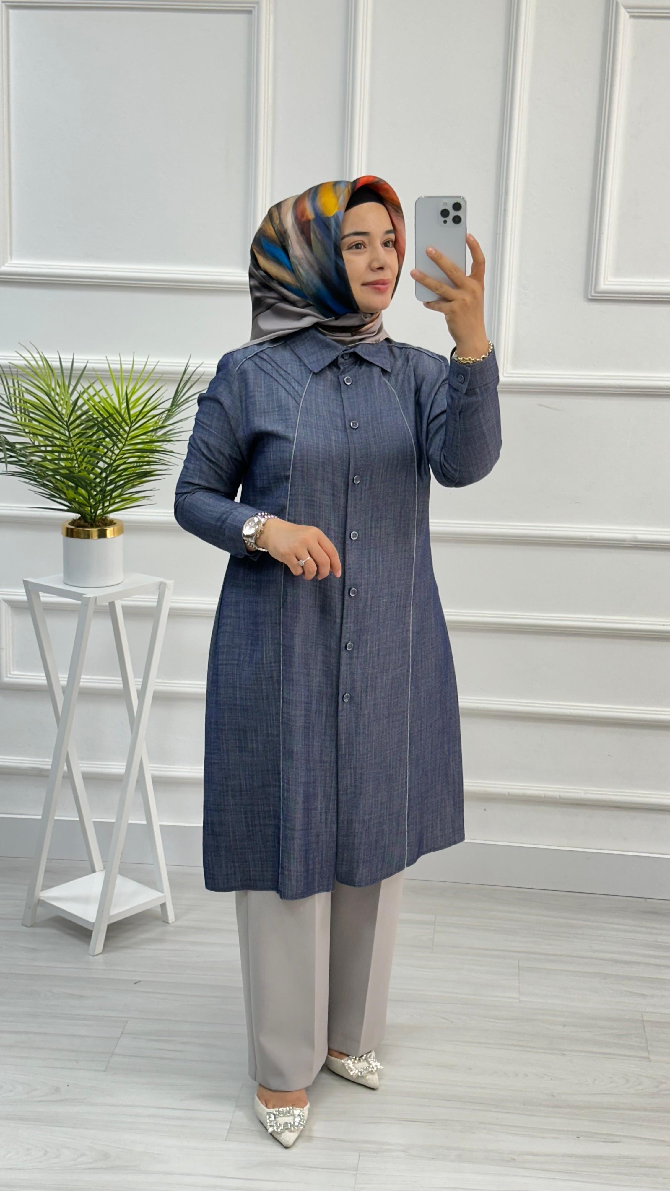 Wonna Tencel Biye Detaylı Tunik 2826