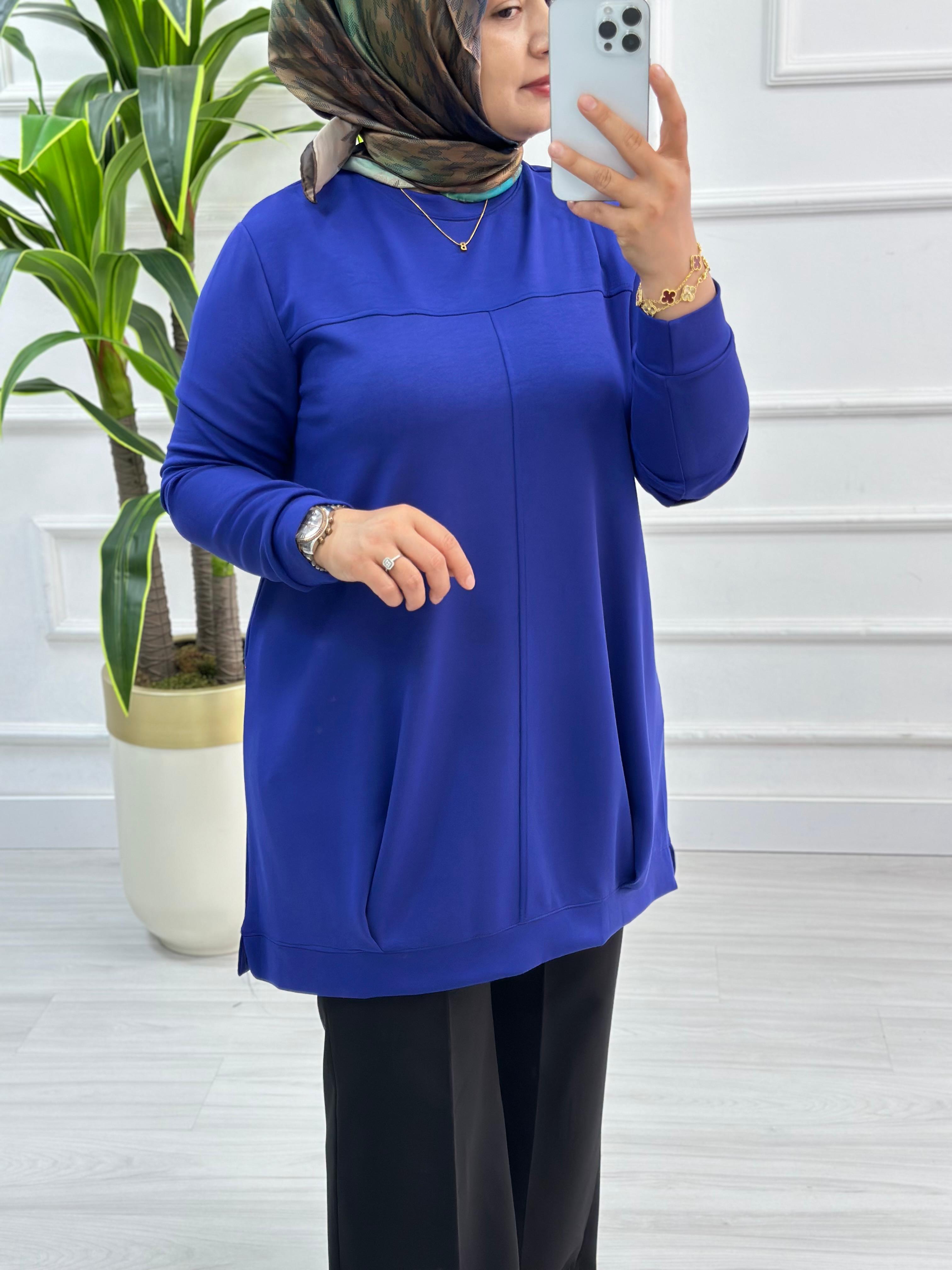 Kado Önü Pleli Osyho Tunik 7060 - saks