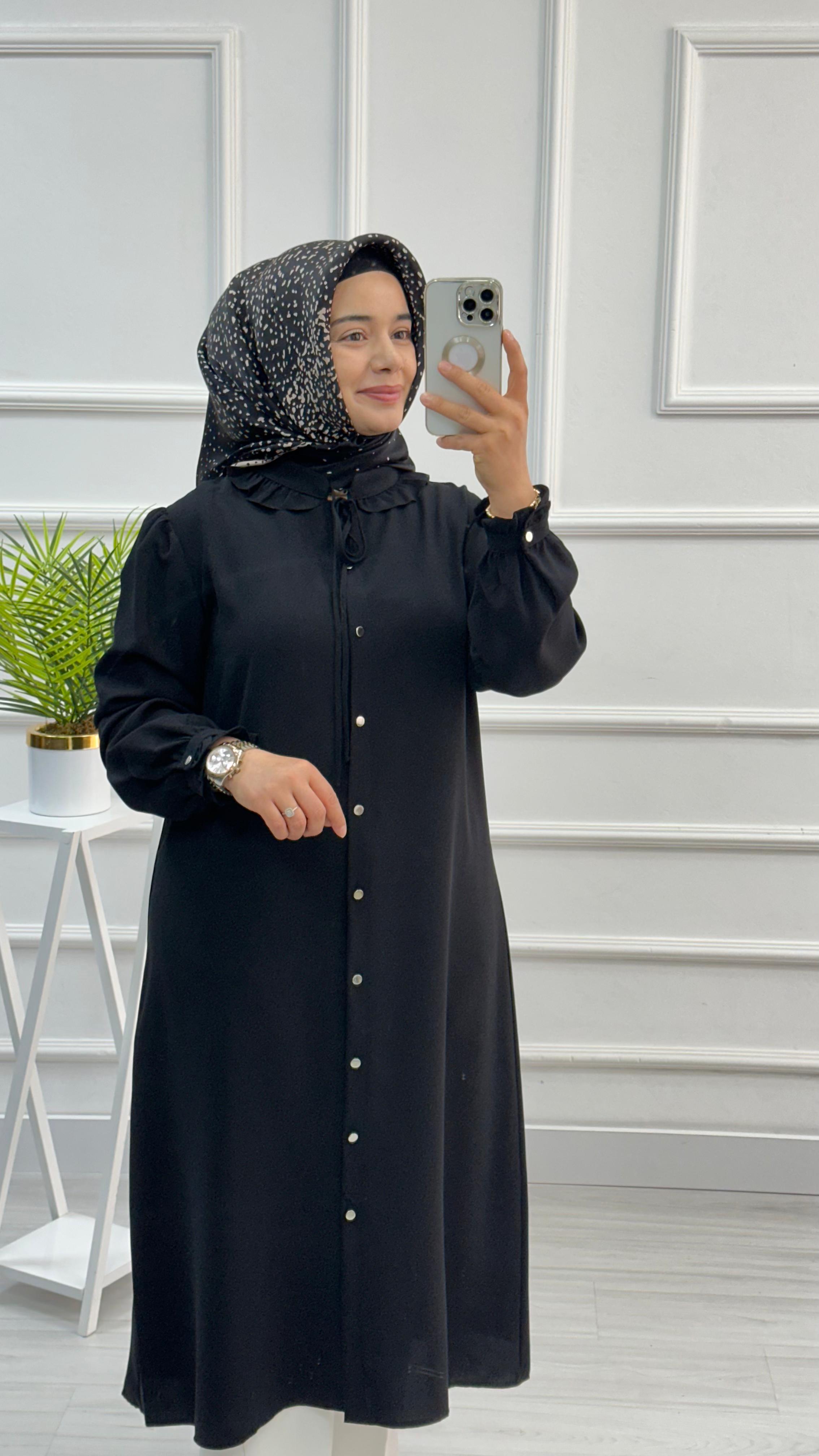 Alesya Yakası Fırfırlı Uzun Tunik 4608
