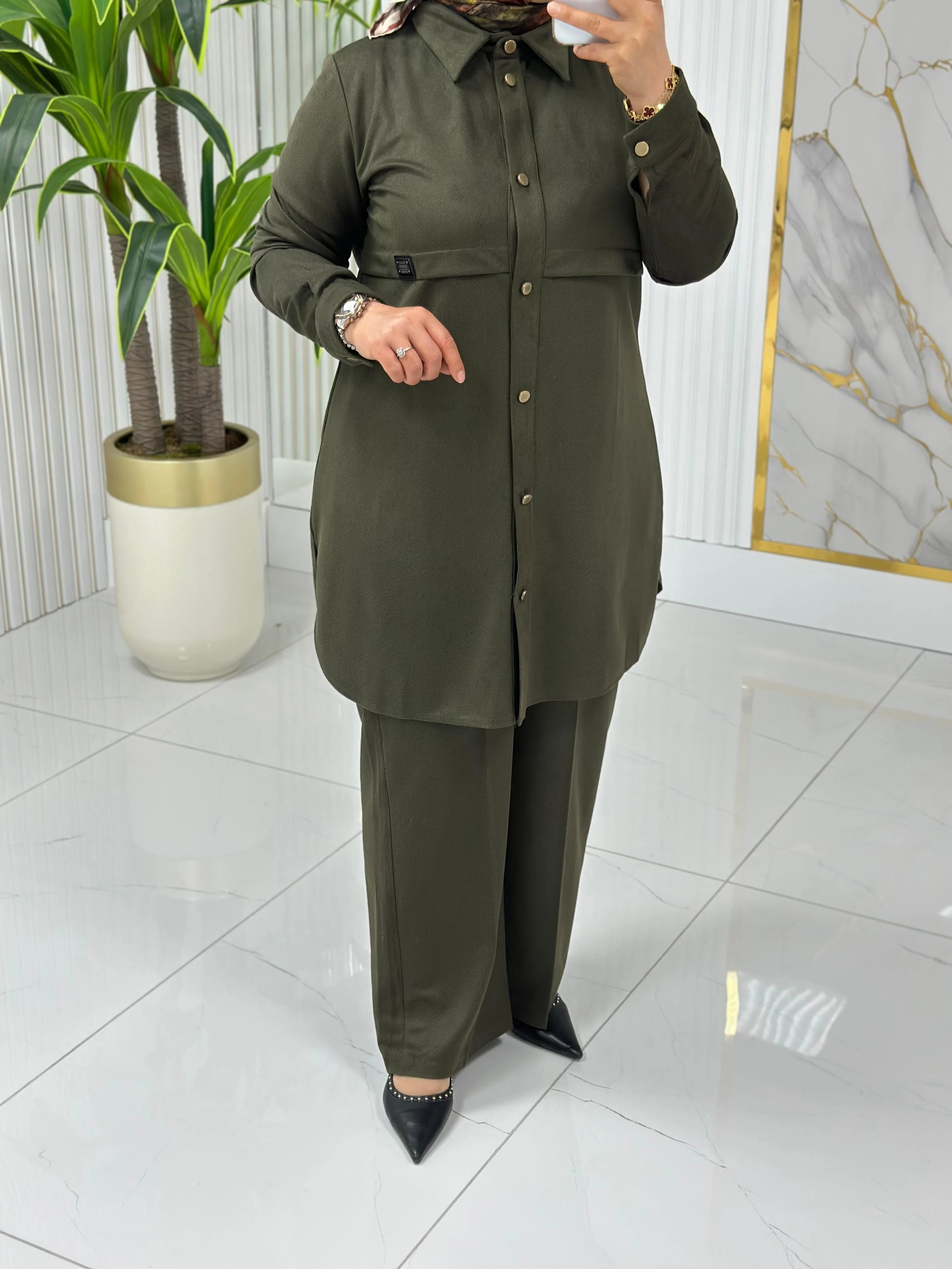 Çınar Özkan Mevsimlik Pantolonlu Takım 2229 - Haki