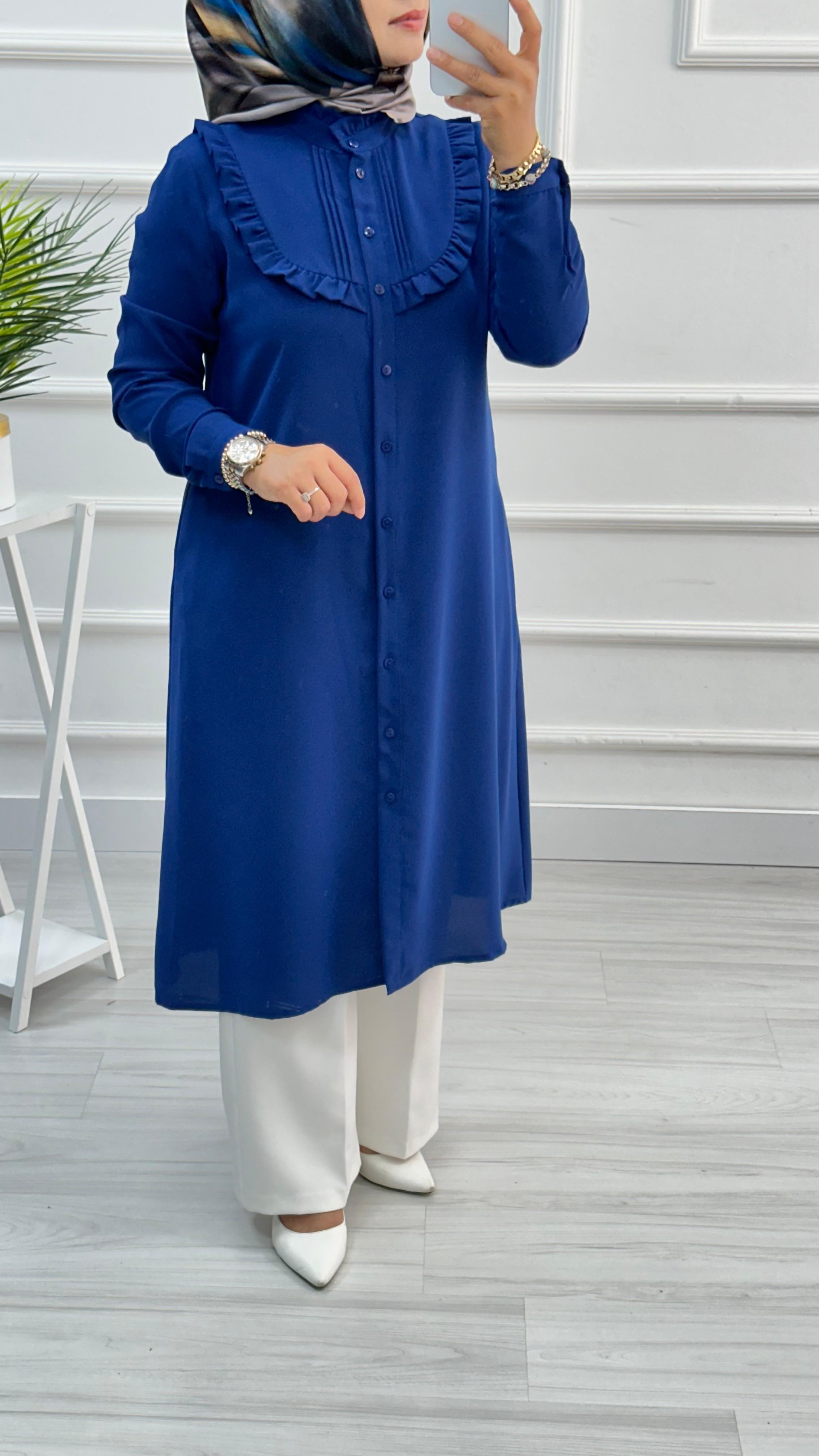 Alesya Önü Fırfırlı Tesettur Tunik 4733