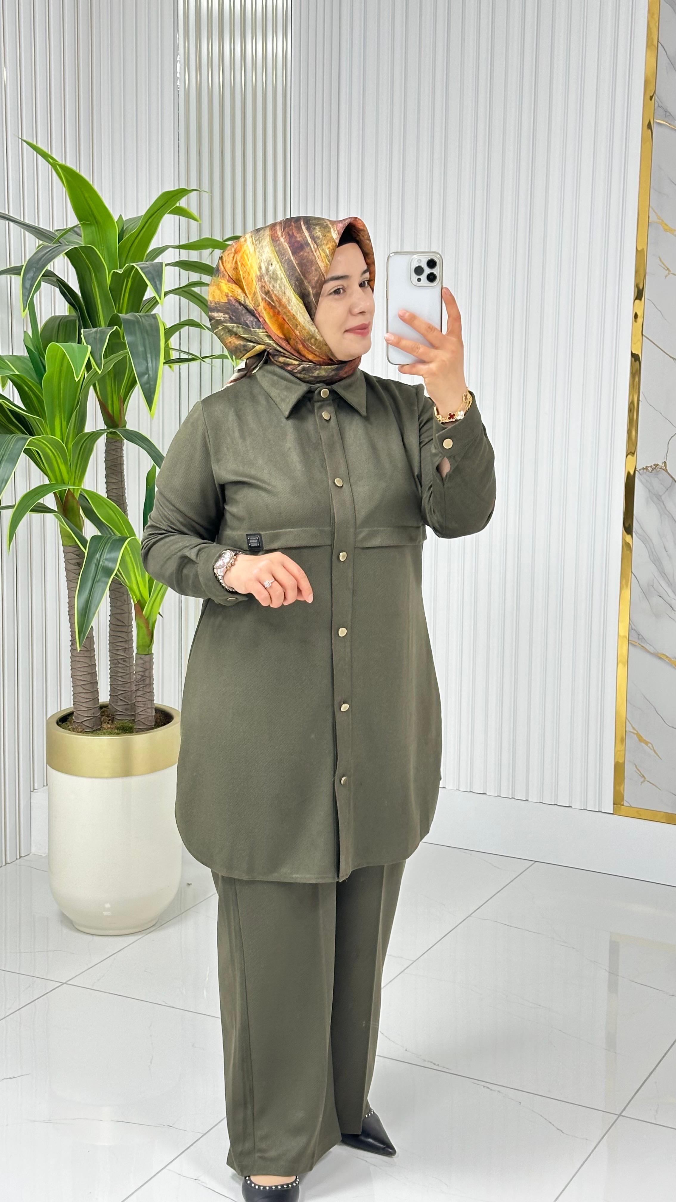 Çınar Özkan Mevsimlik Pantolonlu Takım 2229 - Haki