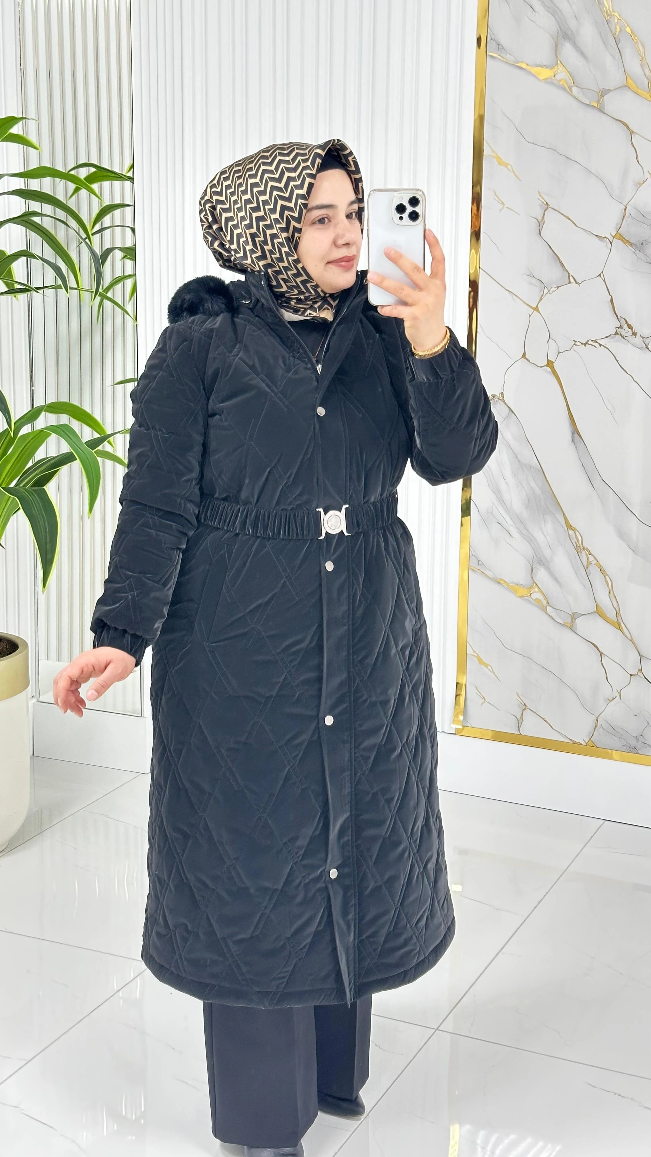 ÇINAR ÖZKAN KEMER DETAYLI KAPİTONE MONT 2289