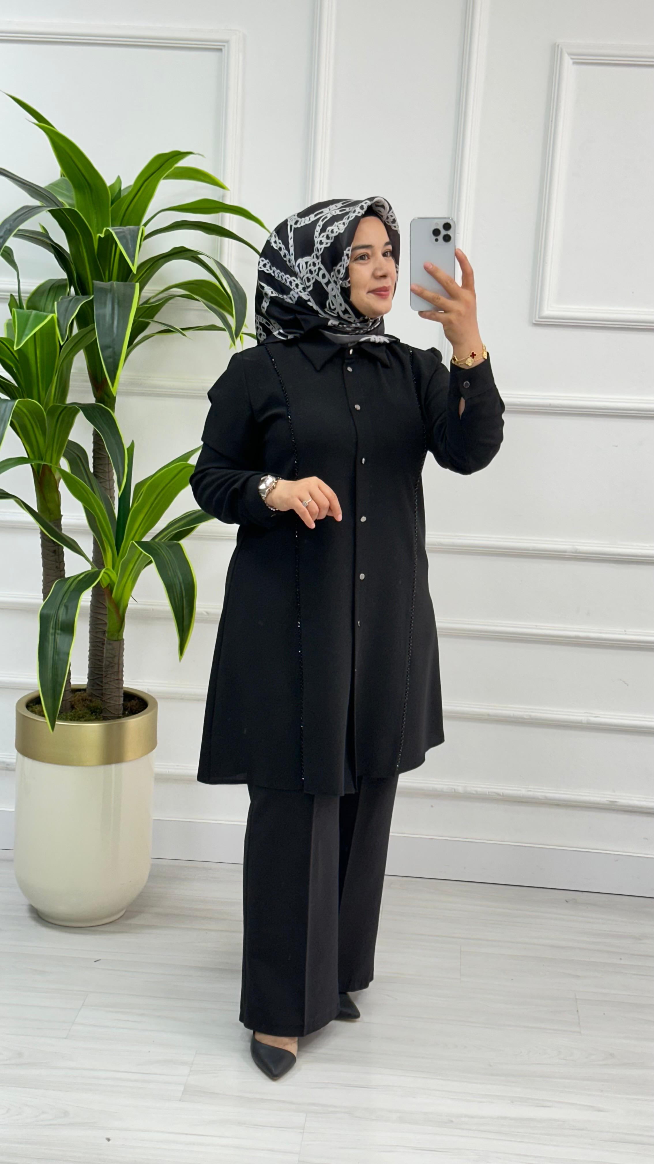 Çınar Özkan Boydan Taş İşlemeli Tunik 2060