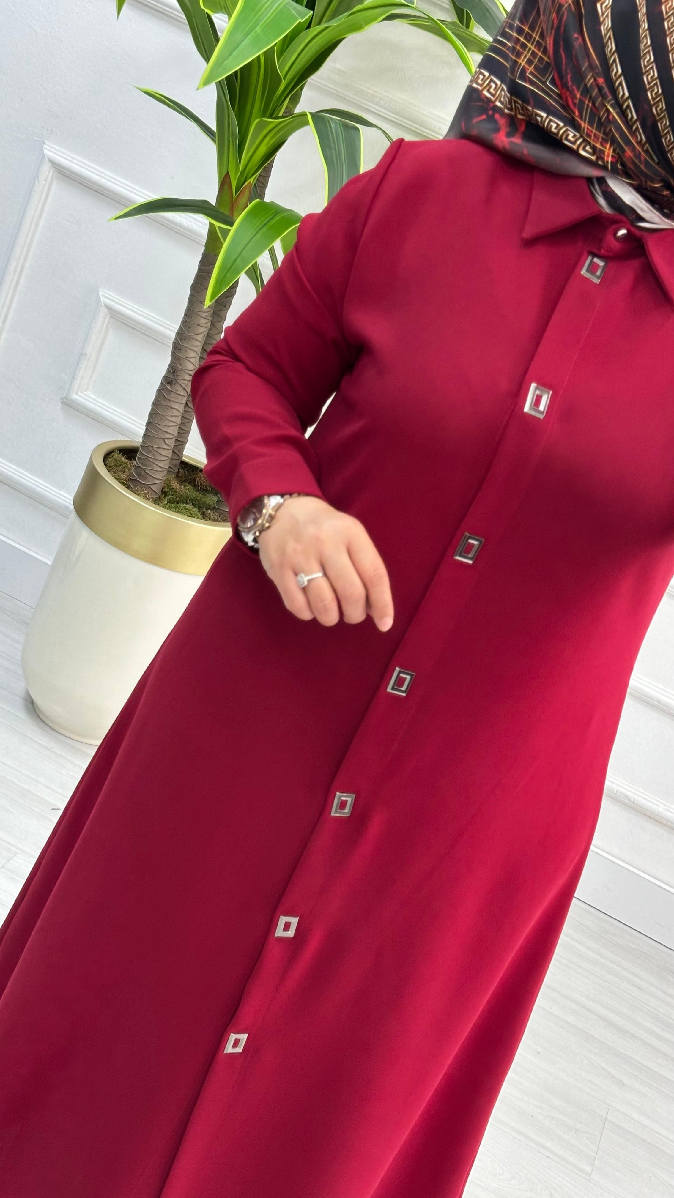Çınar Özkan Çıt Çıtlı Uzun Tesettür Tunik Giyçık 2132