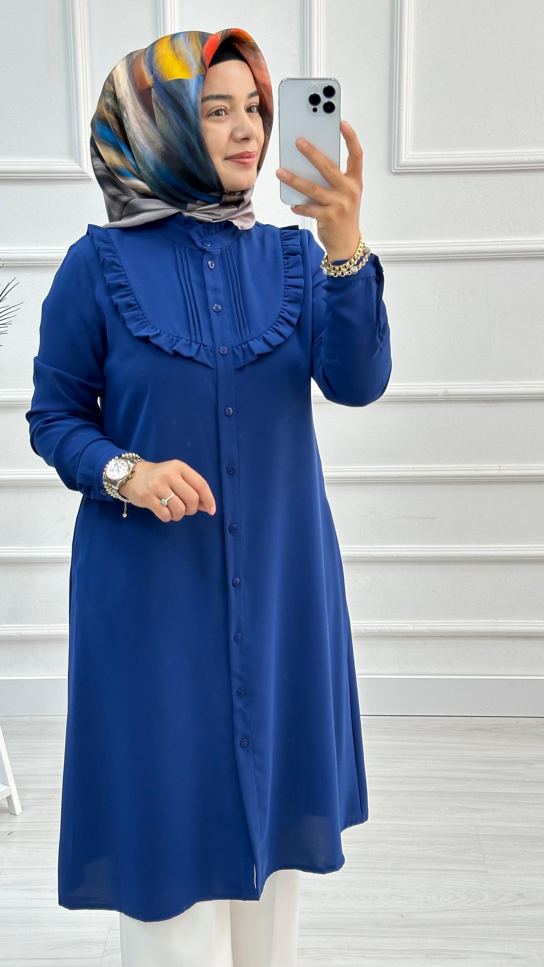 Alesya Önü Fırfırlı Tesettur Tunik 4733
