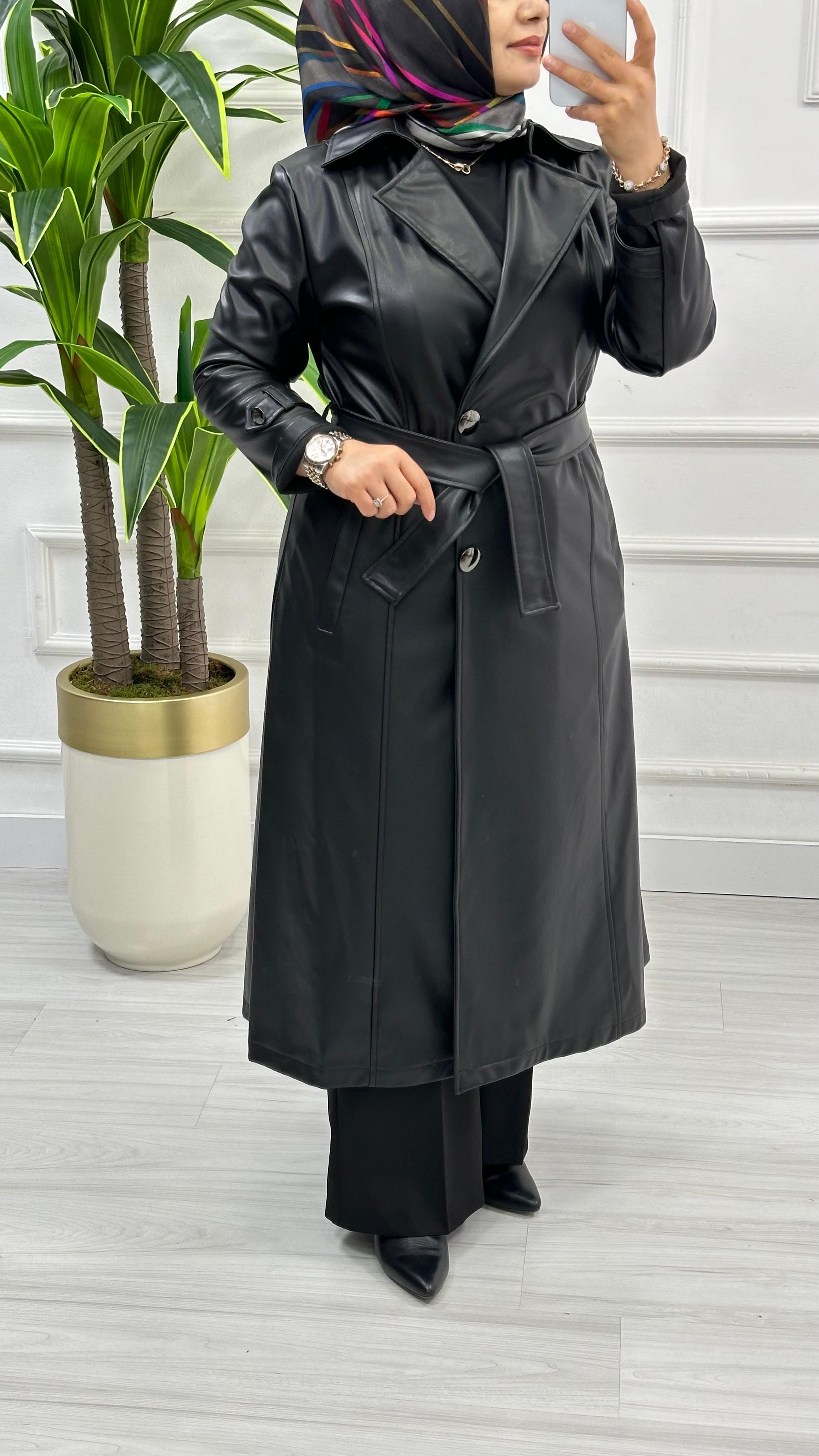 Çınar Özkan Beli Kemerli Deri Giyçık 1881 - Siyah