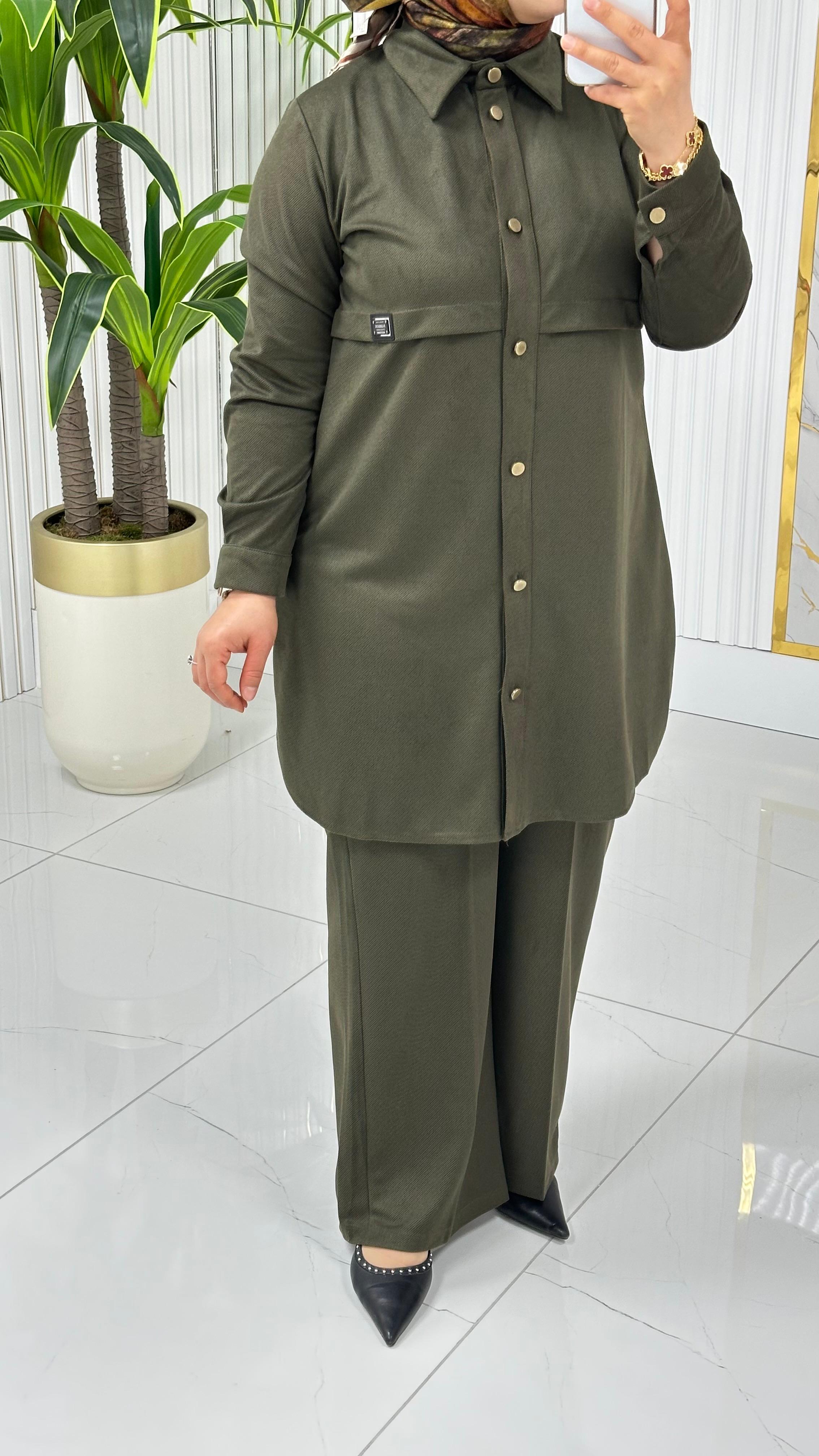 Çınar Özkan Mevsimlik Pantolonlu Takım 2229 - Haki