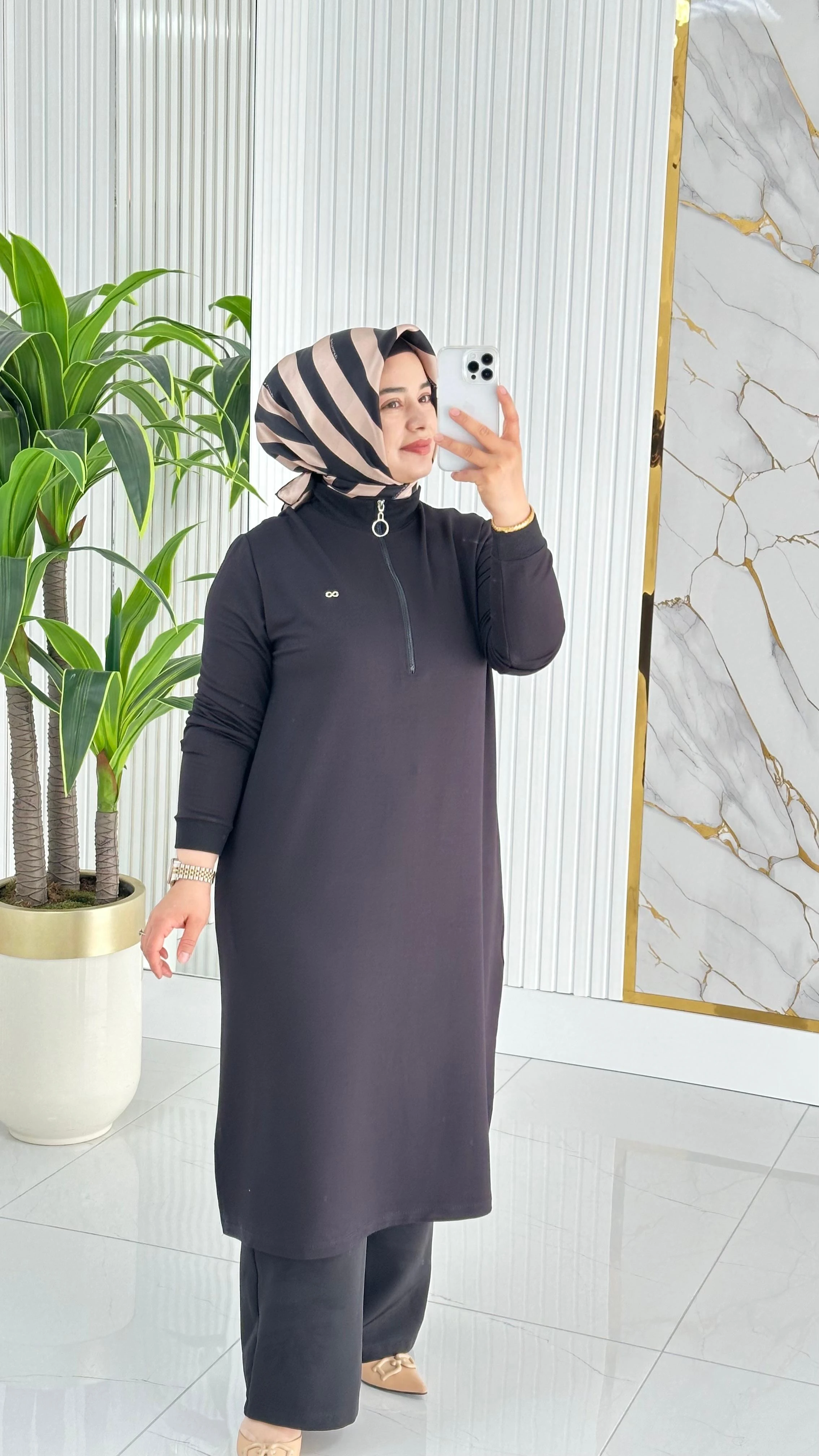 Dik Yaka Ribanalı Swet 7568 - Siyah