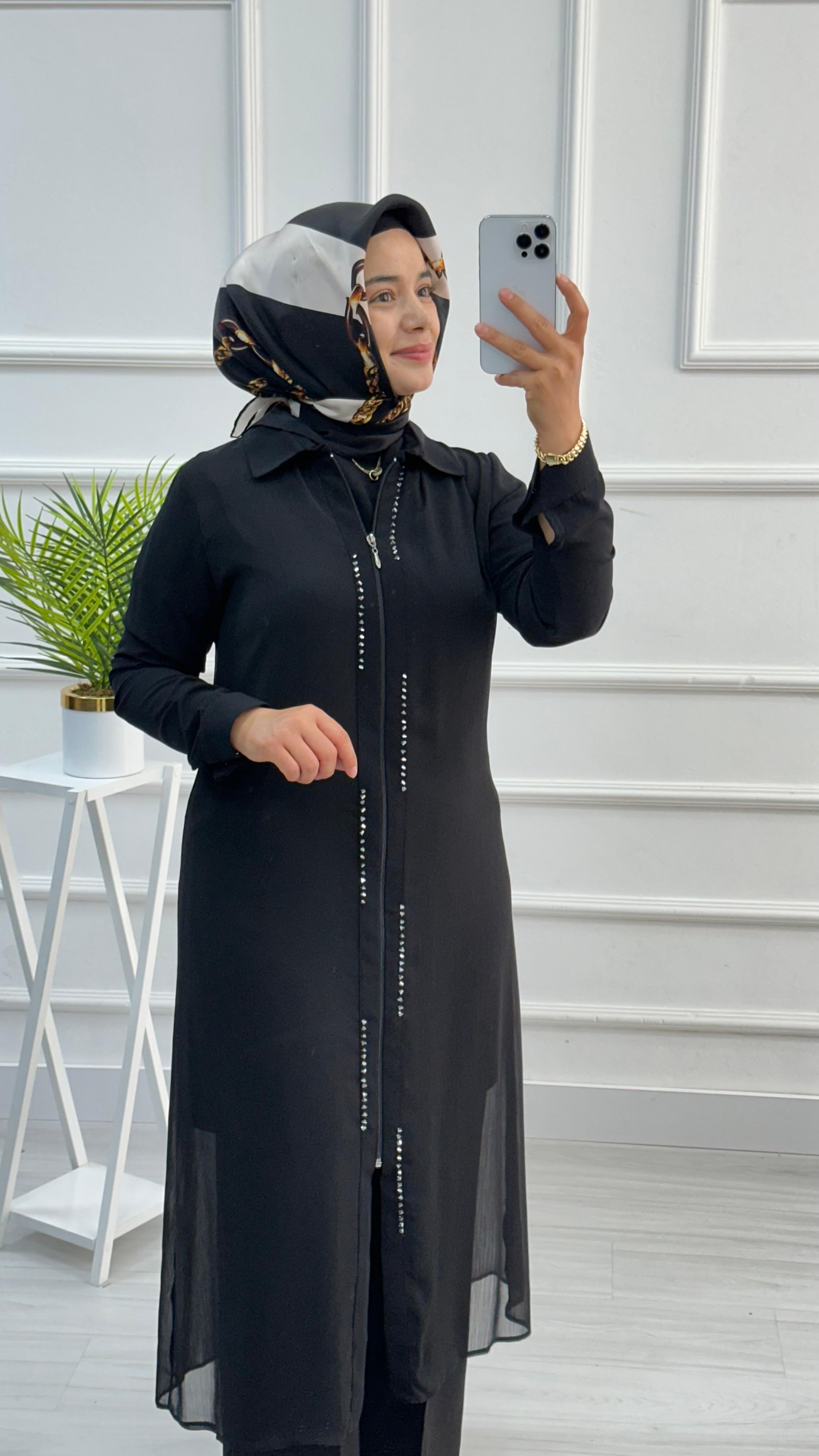 Şifon Taşlı Giyçık 4708