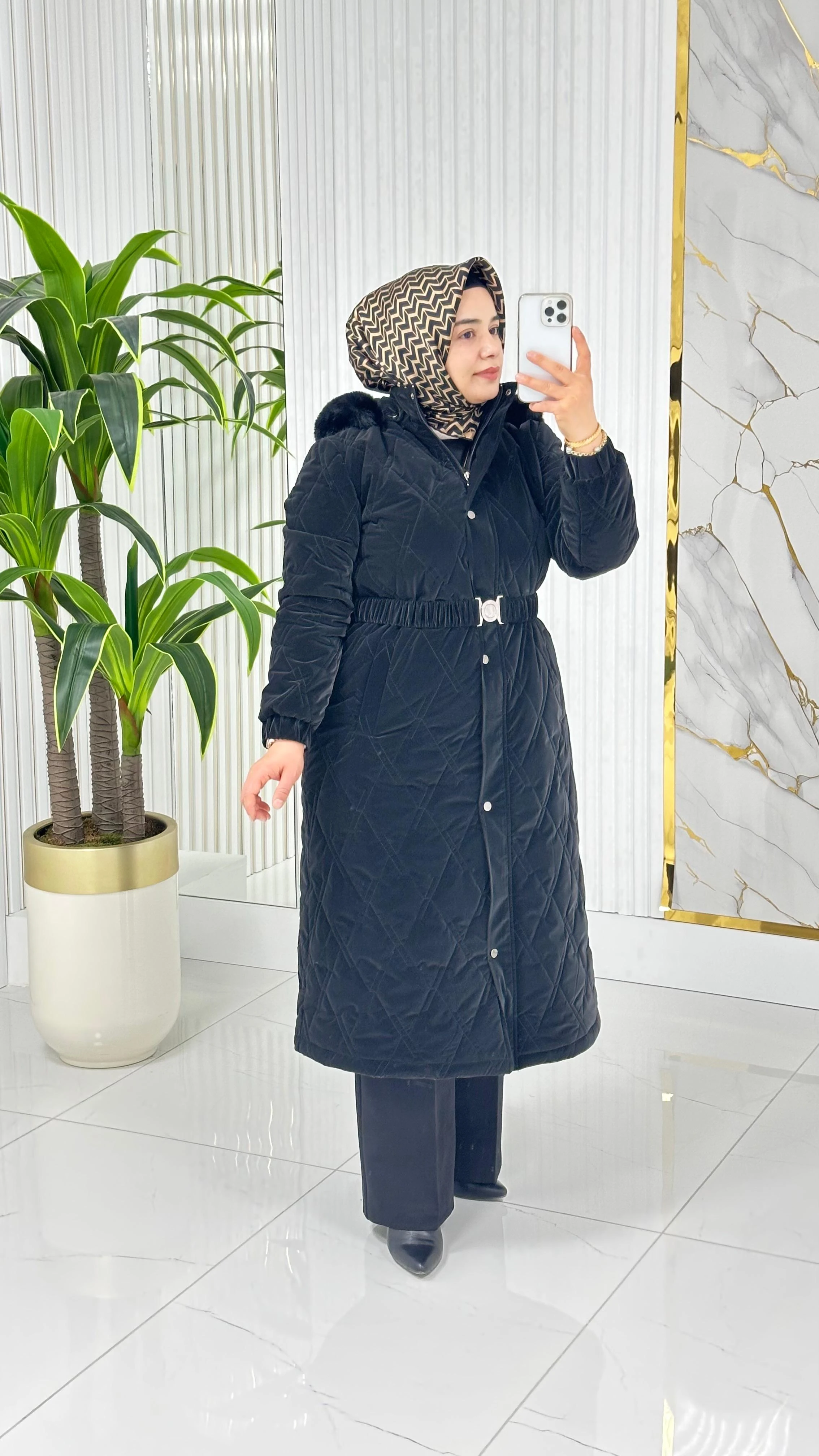 ÇINAR ÖZKAN KEMER DETAYLI KAPİTONE MONT 2289