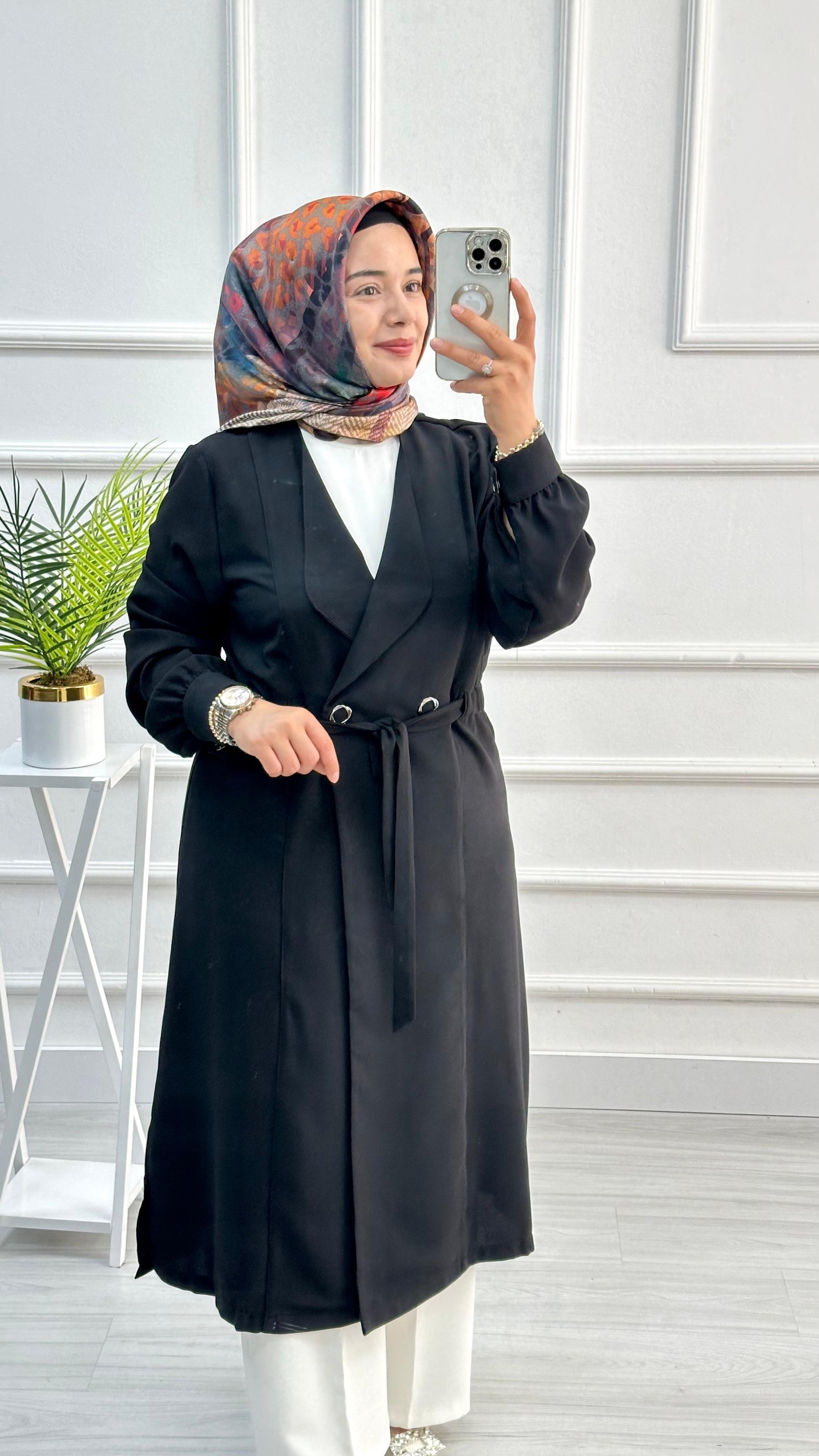 Melih Beli Büzgülü Çıt Çıtlı Giyçık 4239 - Siyah