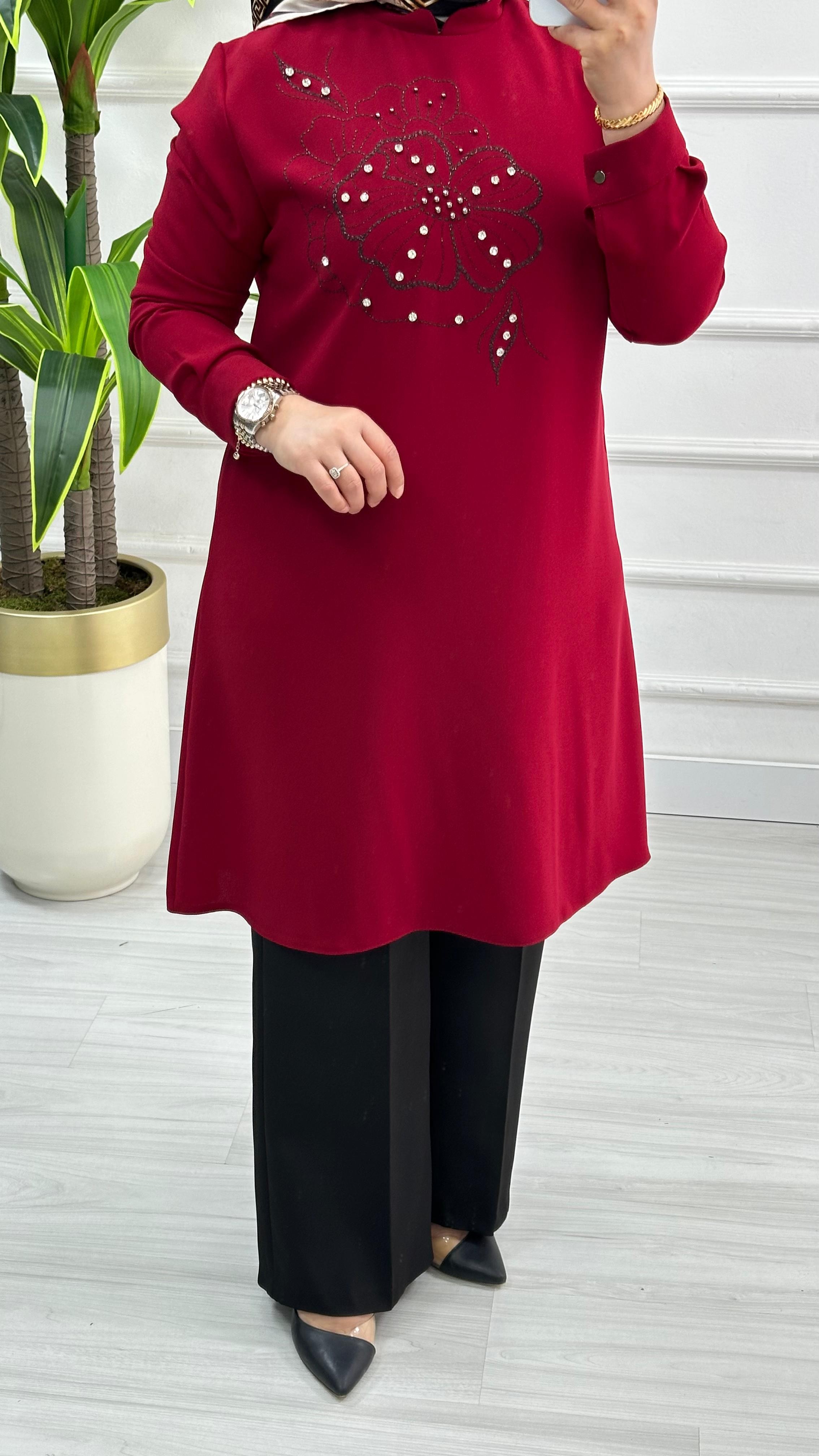 Çınar Özkan Önü Taş İşlemeli Tunik 2110