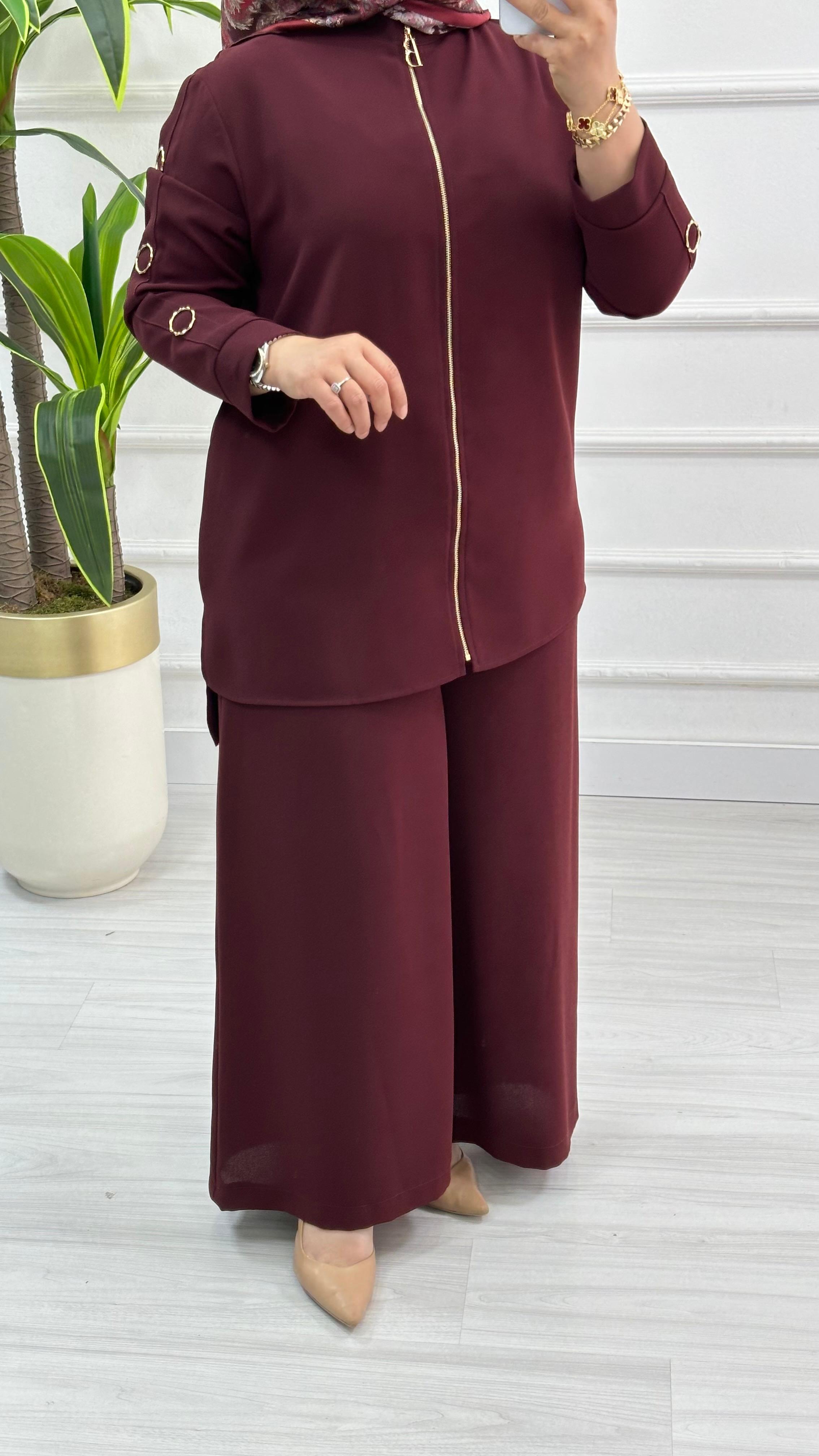Belli (Armine) Ceket ve Pantolonlu Krep Takım 6001