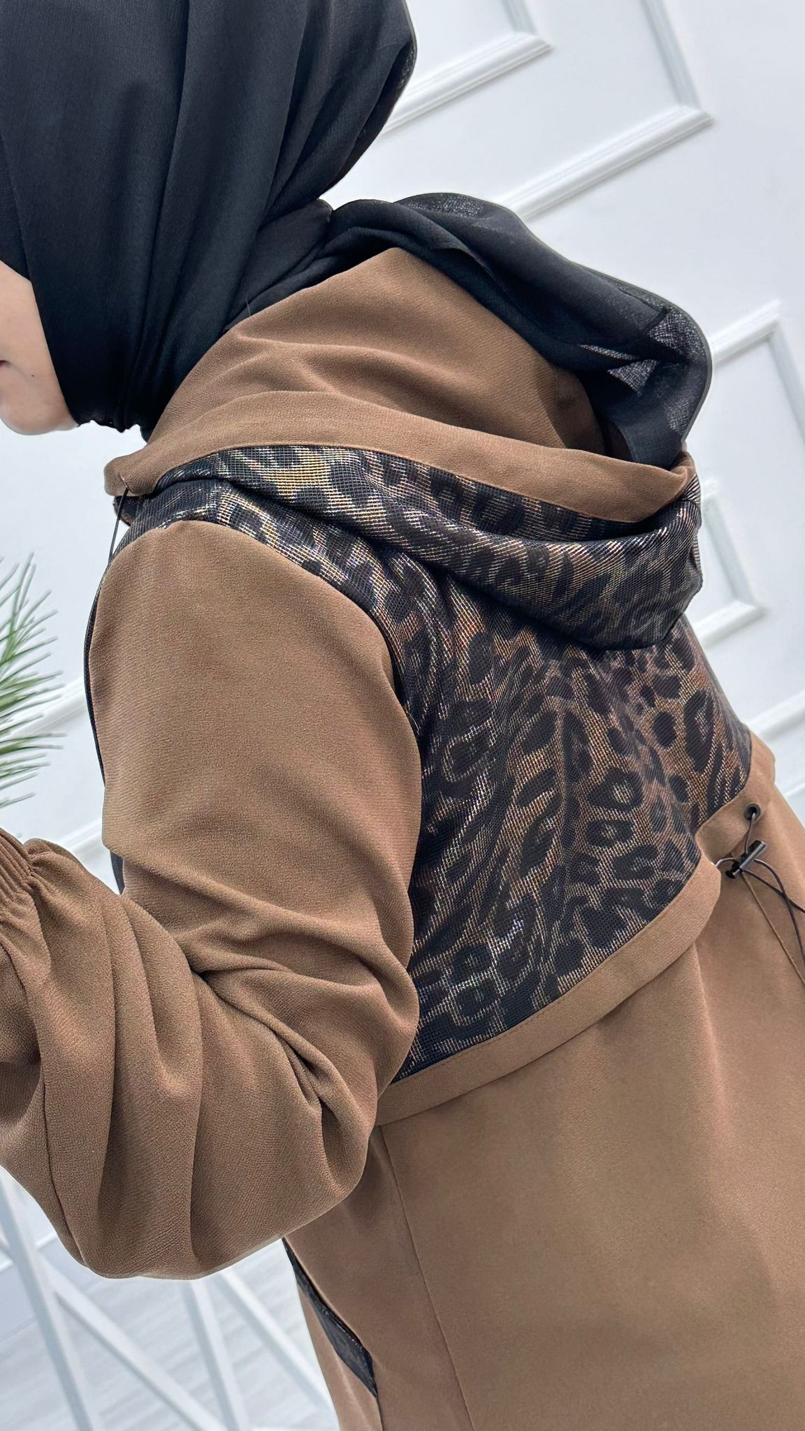 Melih Önü ve Arkası Leopar Desenli Giy Çık 2119 - Taba