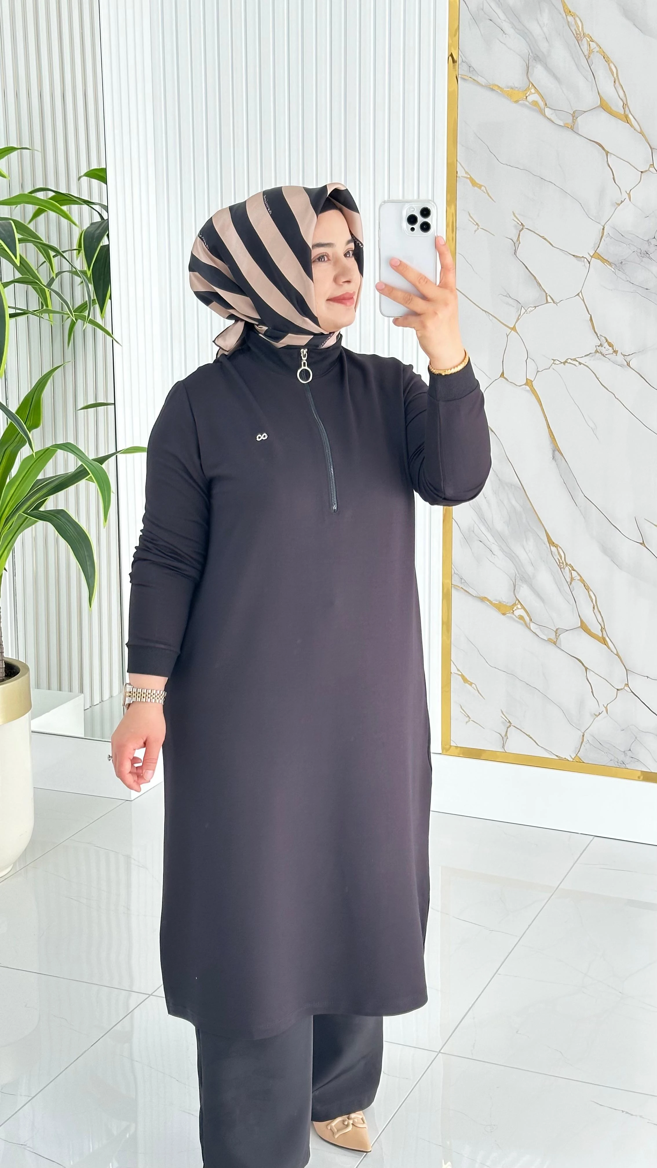 Dik Yaka Ribanalı Swet 7568 - Siyah