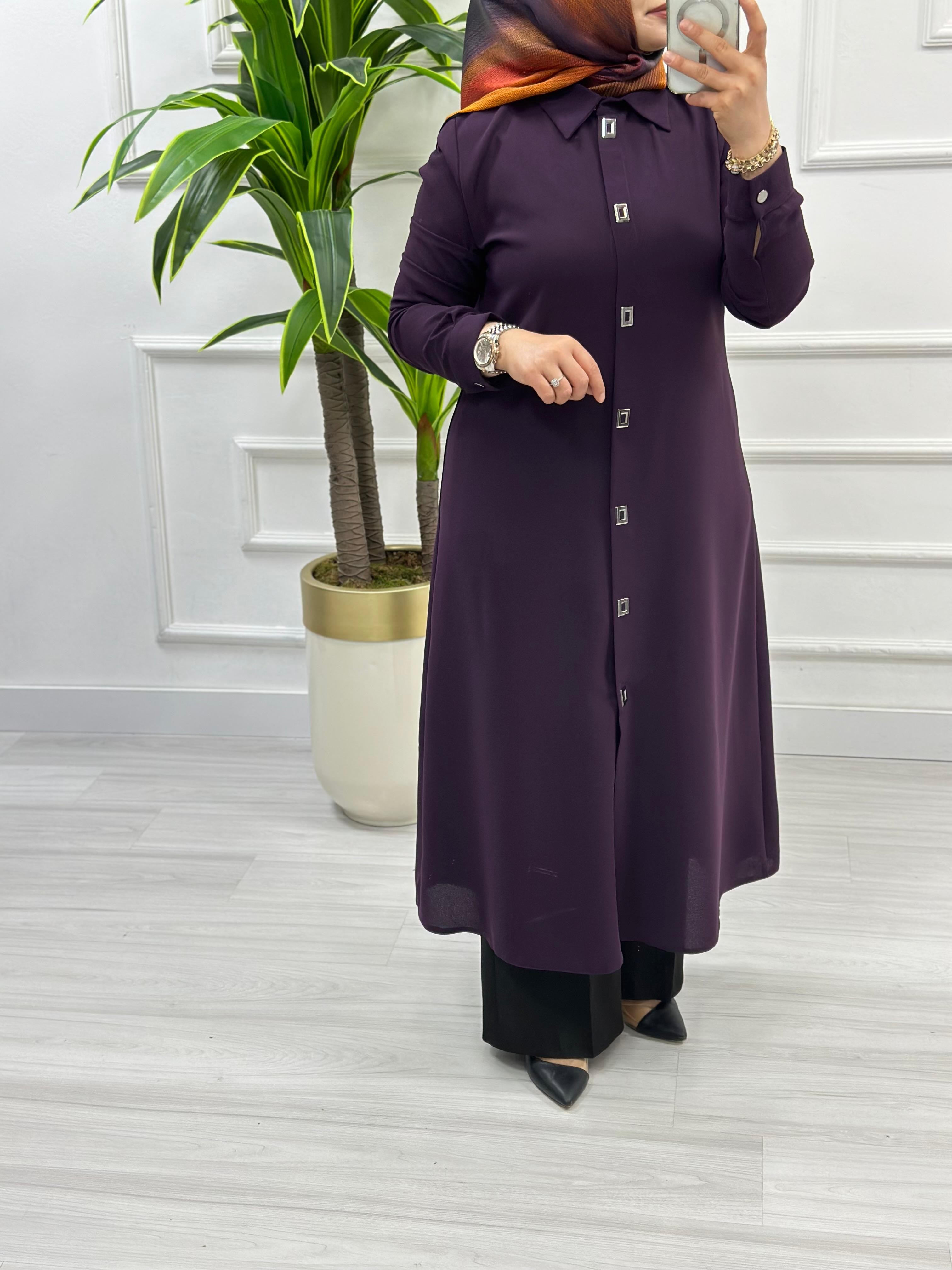 Çınar Özkan Çıt Çıtlı Uzun Tunik 2132