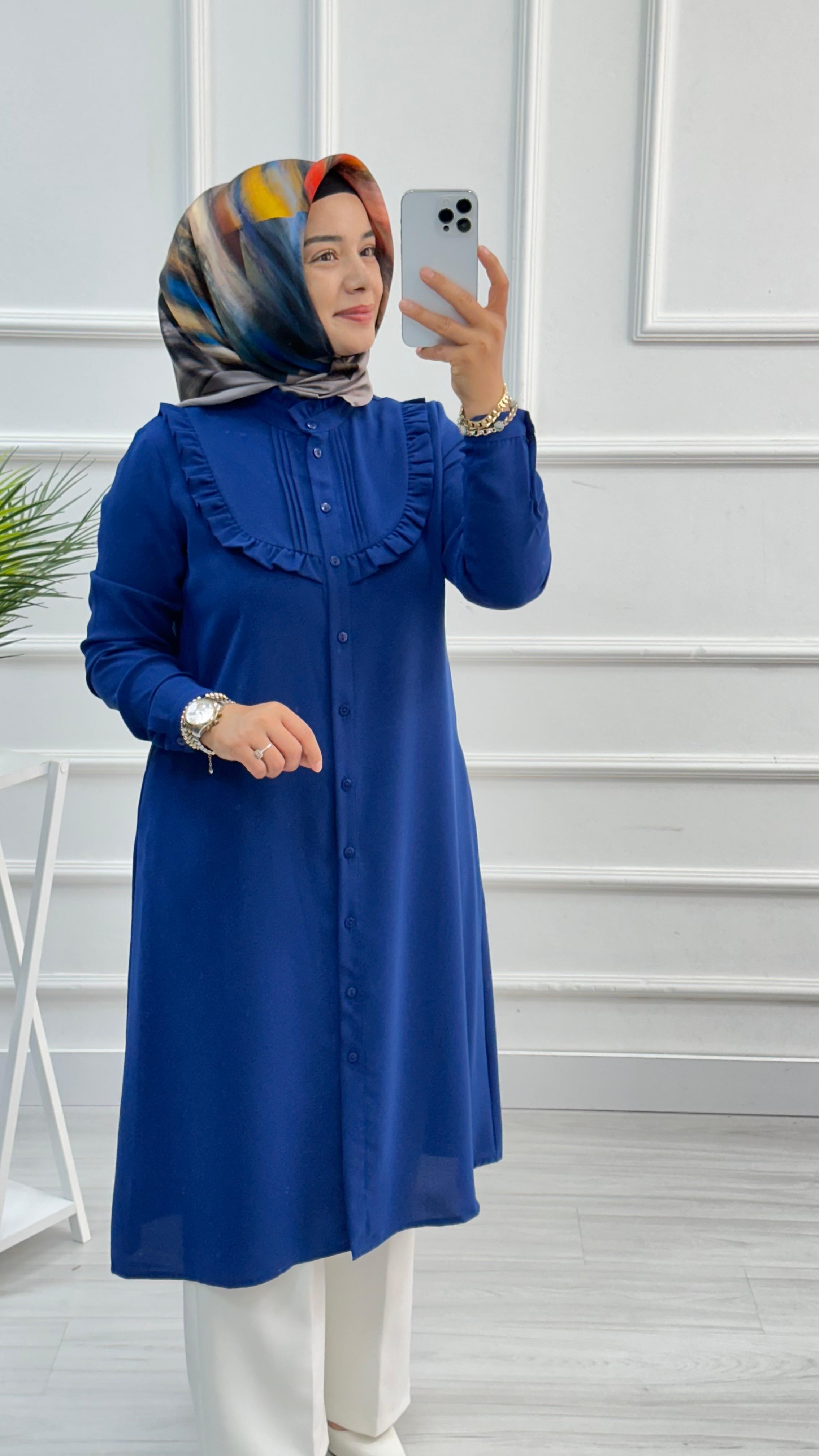 Alesya Önü Fırfırlı Tesettur Tunik 4733