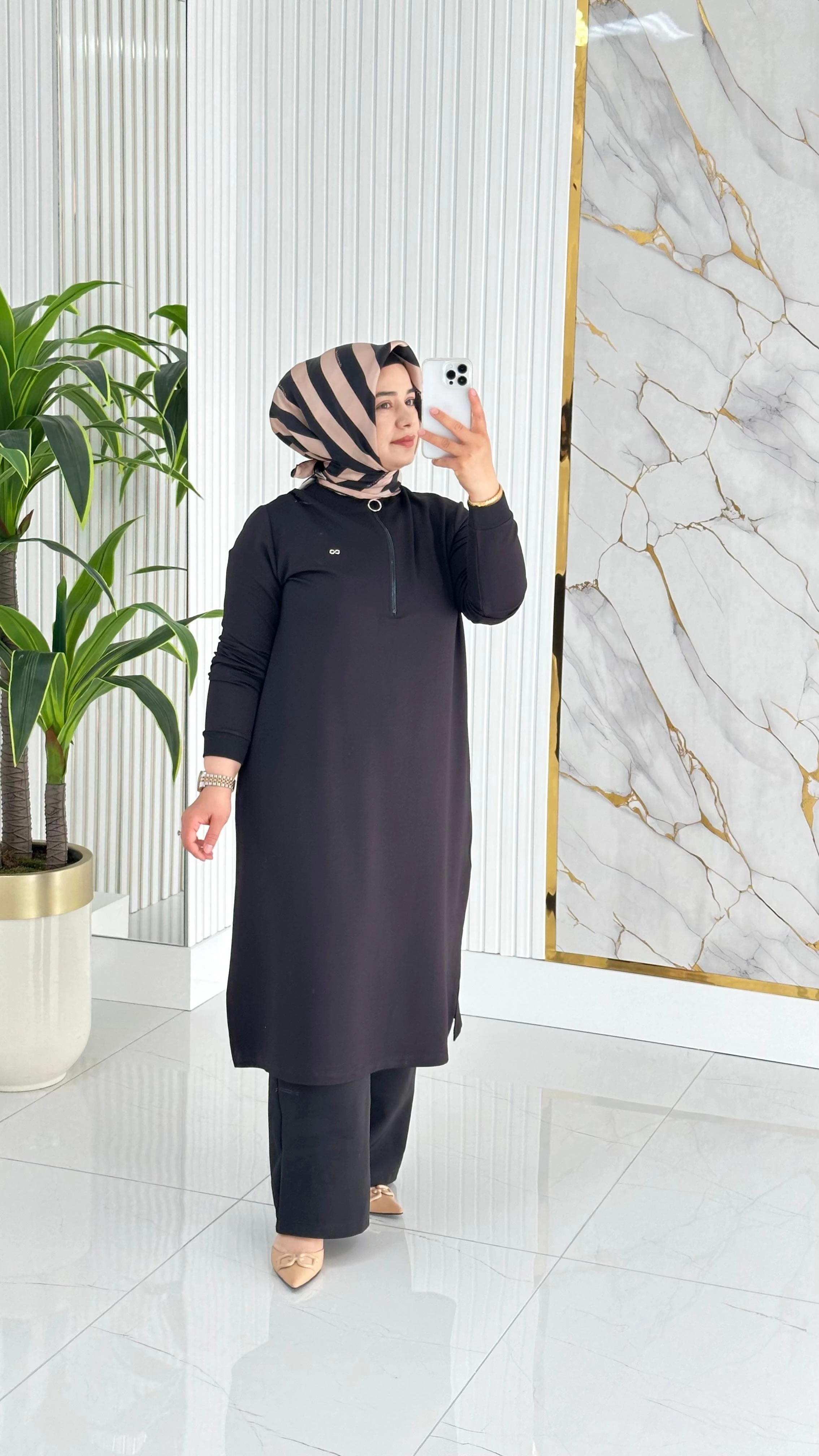 Dik Yaka Ribanalı Swet 7568 - Siyah