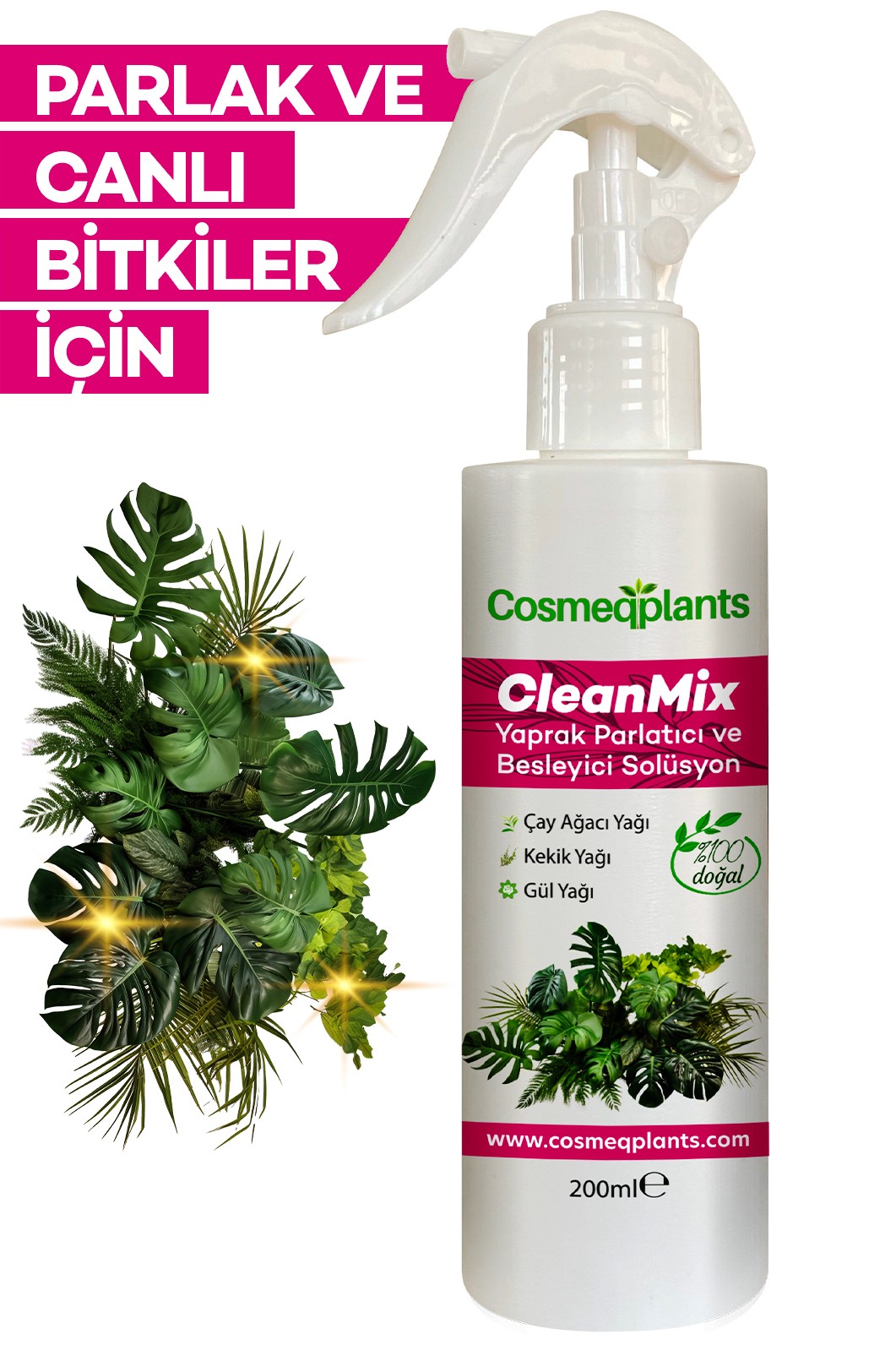 CleanMix Yaprak Parlatıcı ve Besleyici Solüsyon 200ml