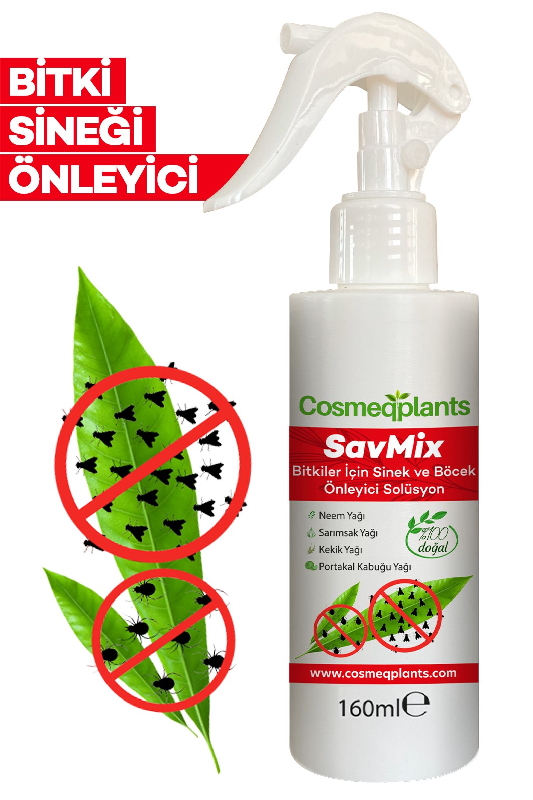 SavMix Bitkiler İçin Sinek ve Böcek Önleyici Solüsyon 160 ML