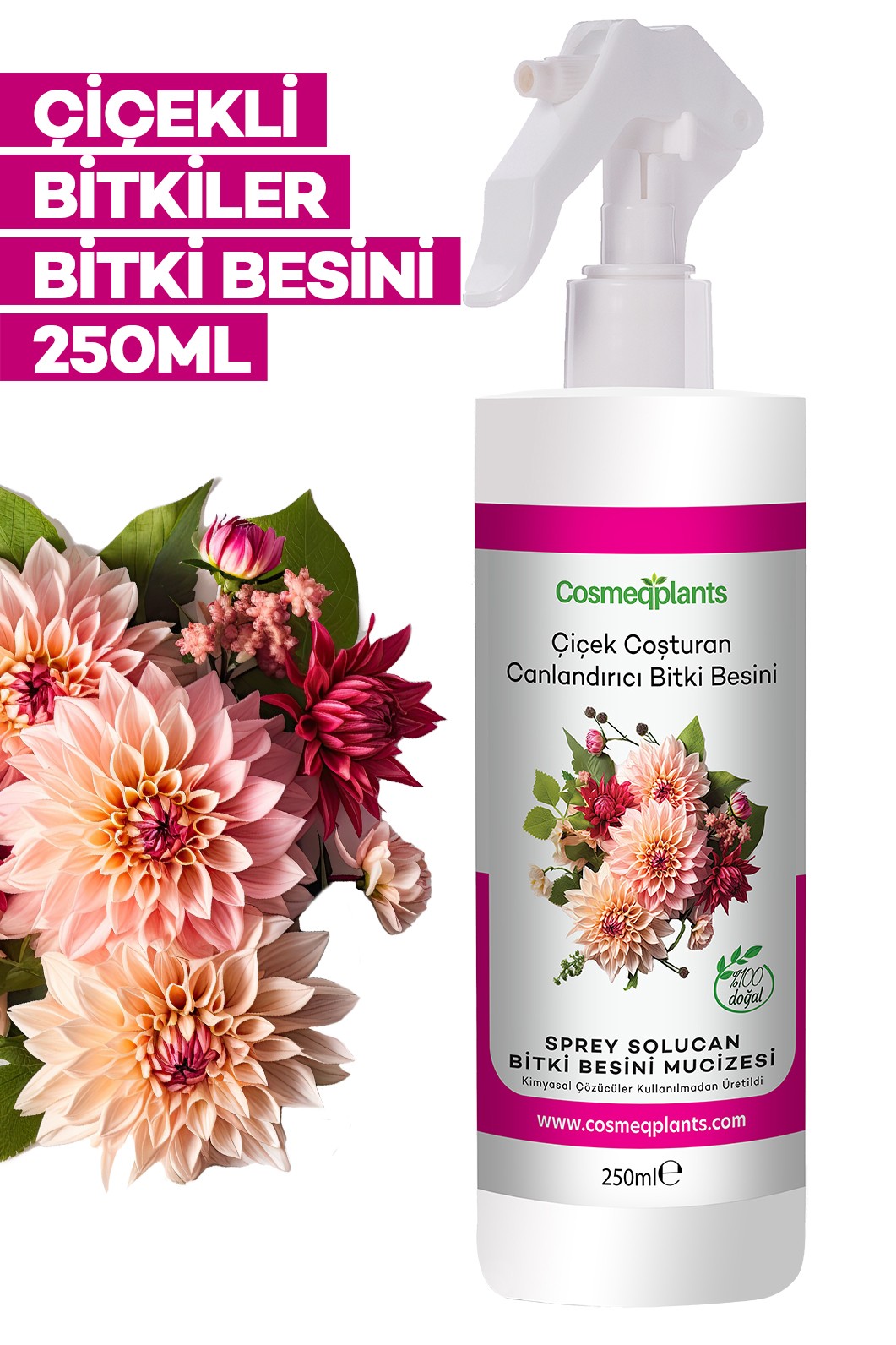 Çiçek Coşturan Sprey Sıvı Solucan Bitki Besini 250 ML