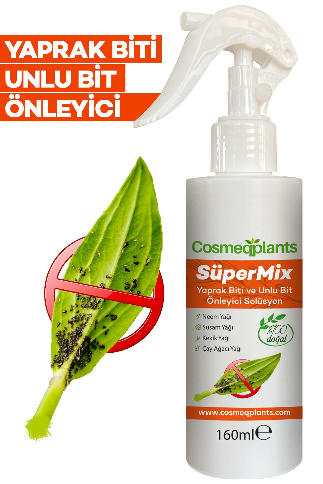 SüperMix Yaprak Biti ve Unlu Bit Önleyici Solüsyon 160 ML