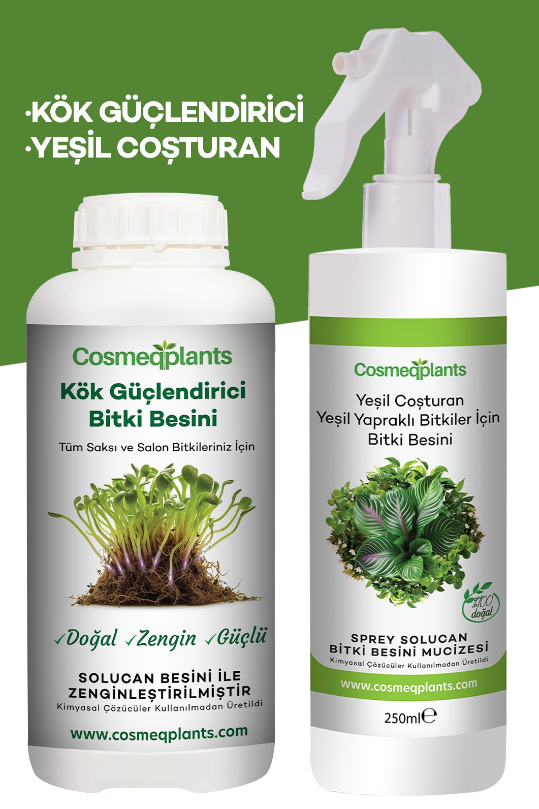 2'li Set Kök Güçlendirici 250ml ve Yeşil Coşturan 250ml