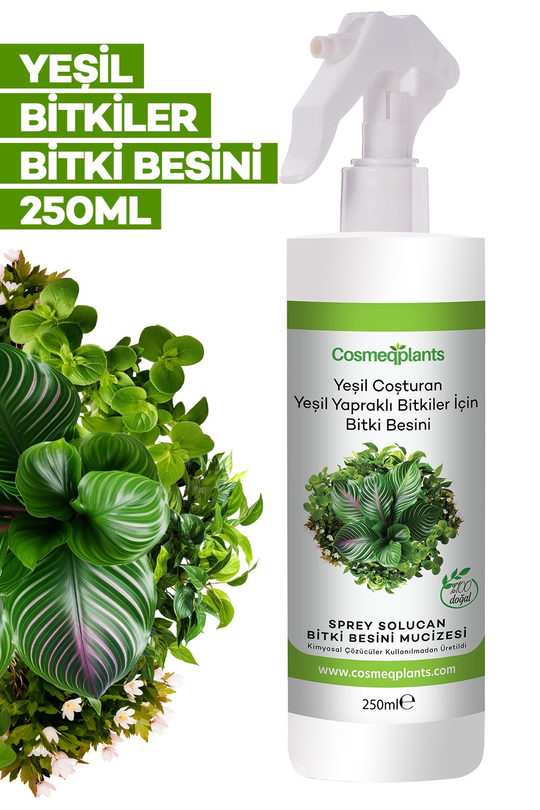 Yeşil Coşturan Sprey Sıvı Solucan Bitki Besini 250 ML 