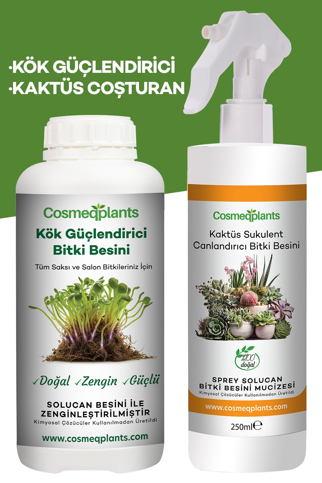 2'li Set Kök Güçlendirici 250ml ve Kaktüs Coşturan 250ml