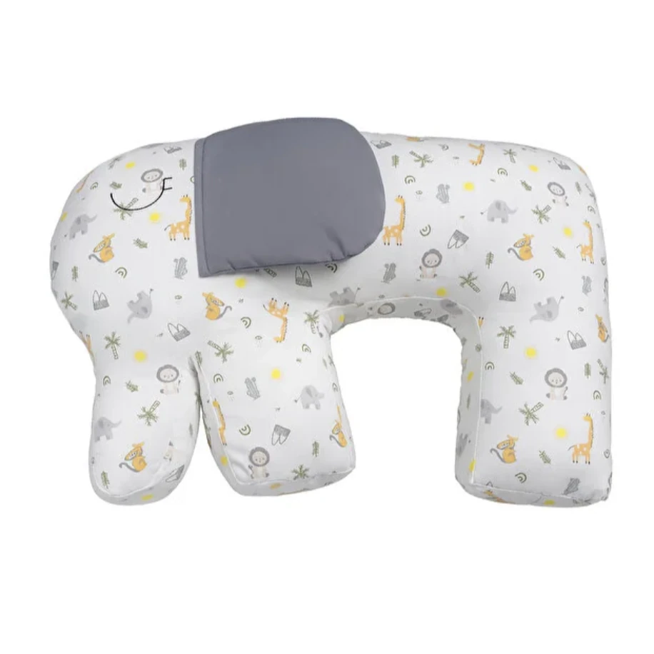 NGN COLLECTİON Desenli Fil Emzirme ve Hamile Yastığı–Çıkarılabilir Fermuarlı Kılıf