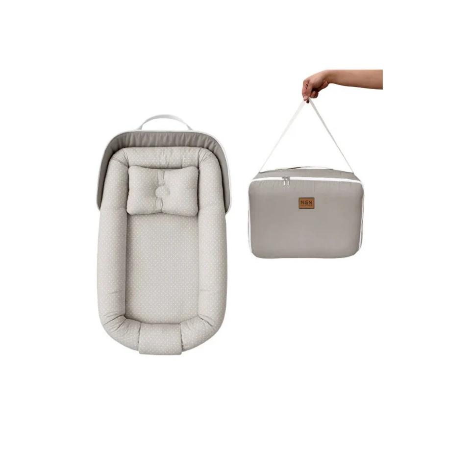 NGN COLLECTİON Çantalı Baby Nest Bebek Çantası Taşınabilir(Bej)