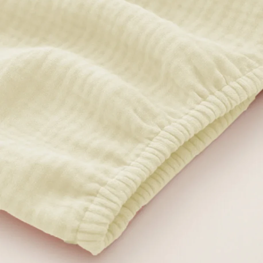 NGN COLLECTİON 2li set Lastikli 4 Katlı Müslin Bebek Çarşaf+Yastık Kılıfı(Pembe-Krem)