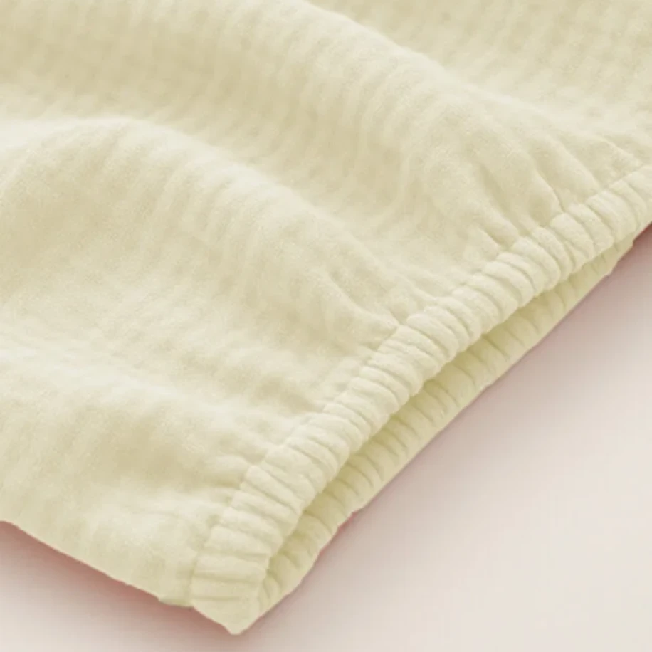 NGN COLLECTİON %100 Pamuk Lastikli 4 Katlı Müslin 2li set Bebek Çarşaf Takımı(Bej-Yeşil)