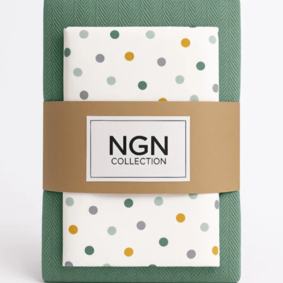 NGN COLLECTİON Bebek Çocuk Pike Takımı%100 Pamuk(Mint Rengi)