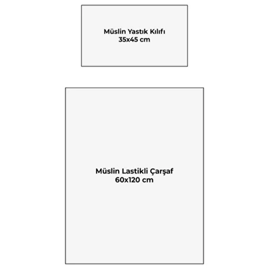 NGN COLLECTİON %100 Pamuk Lastikli 4 Katlı Müslin Bebek ÇarşafveYastık Kılıfı(Yeşil)