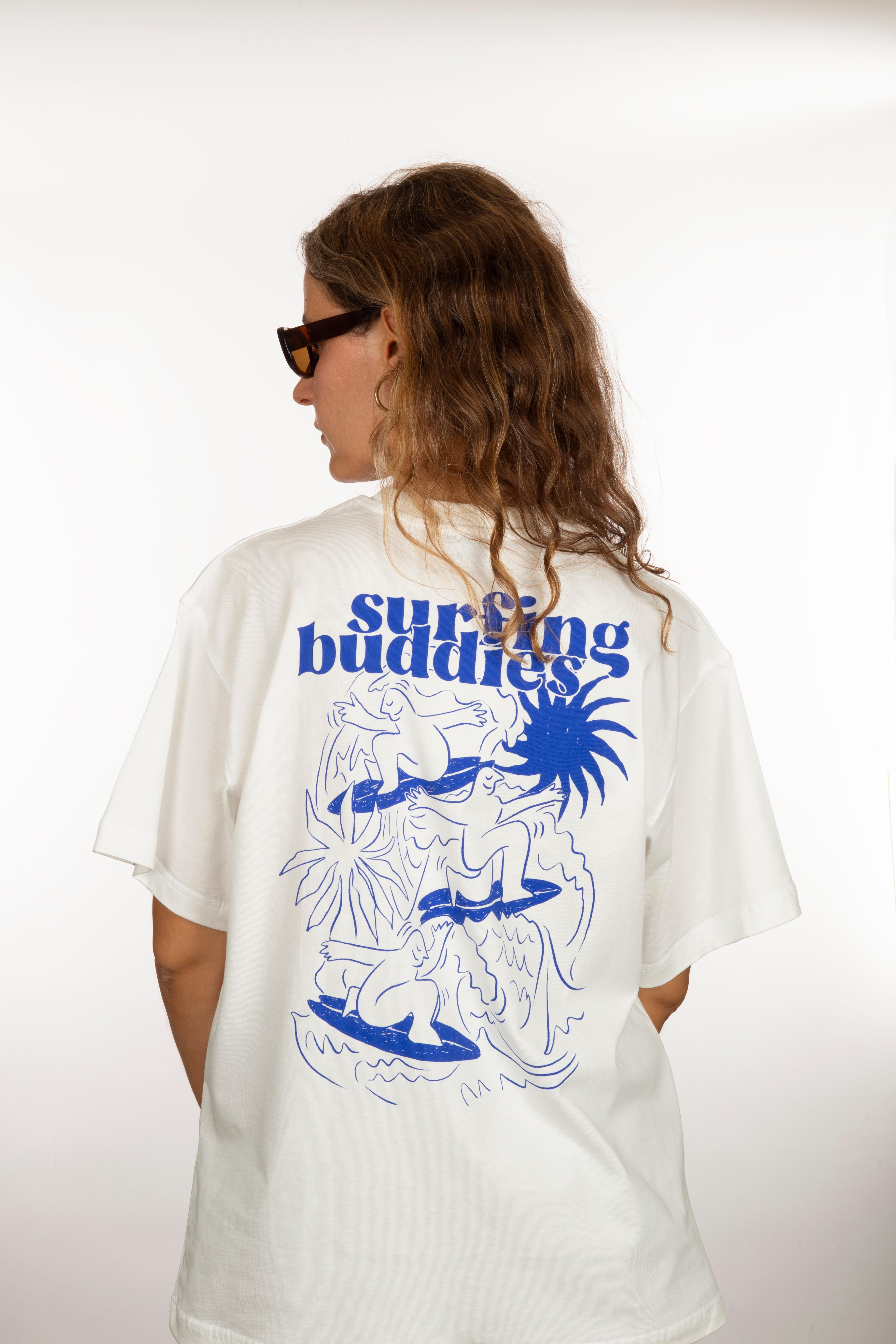 Surfing Buddies Relax Fit Unisex T-shirt