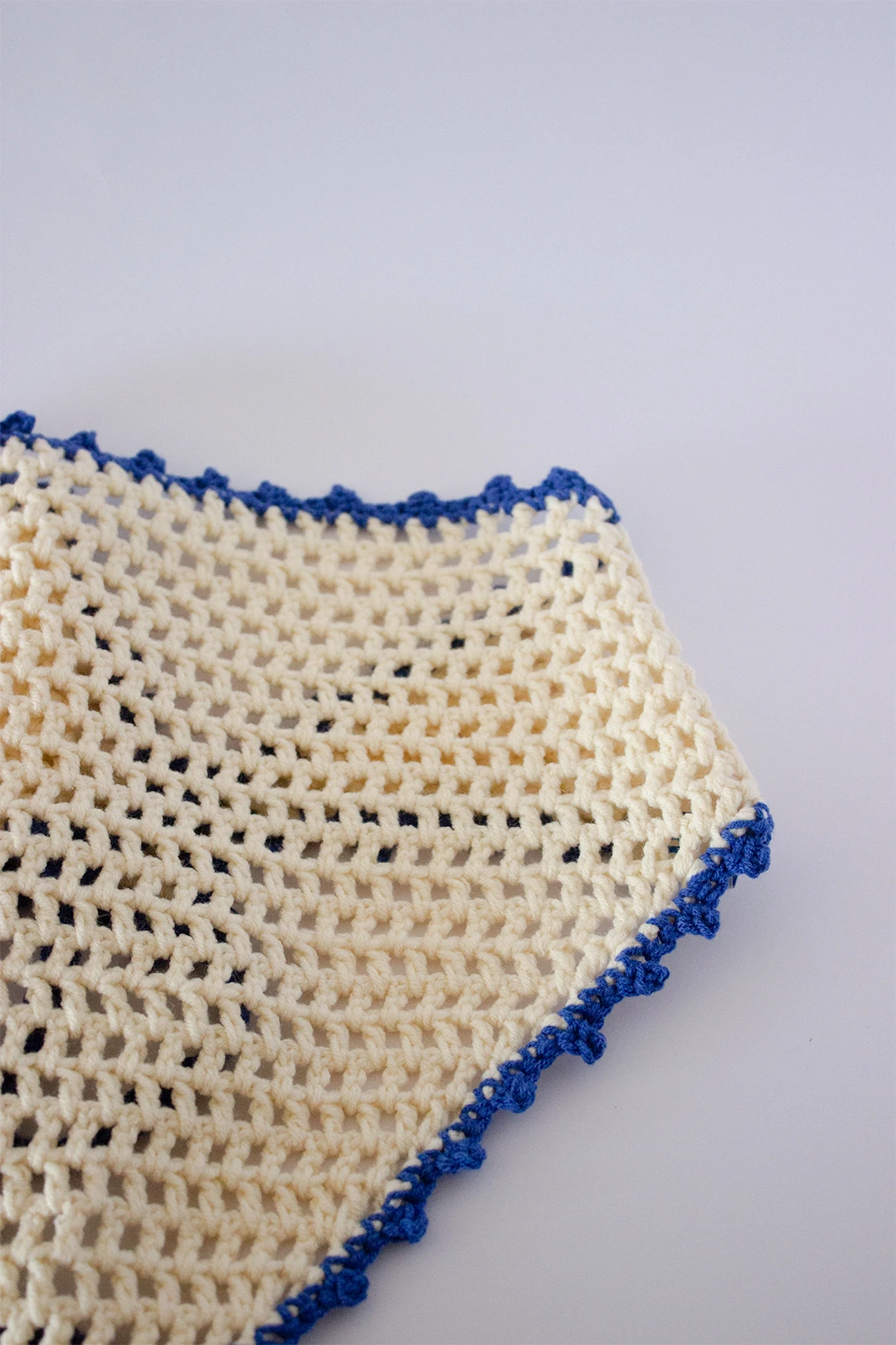 Waffle Kroşe Bandana - Ivory