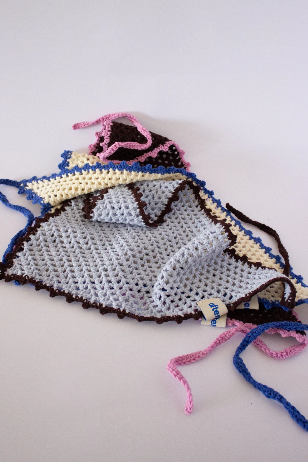 Waffle Kroşe Bandana - Ice Blue