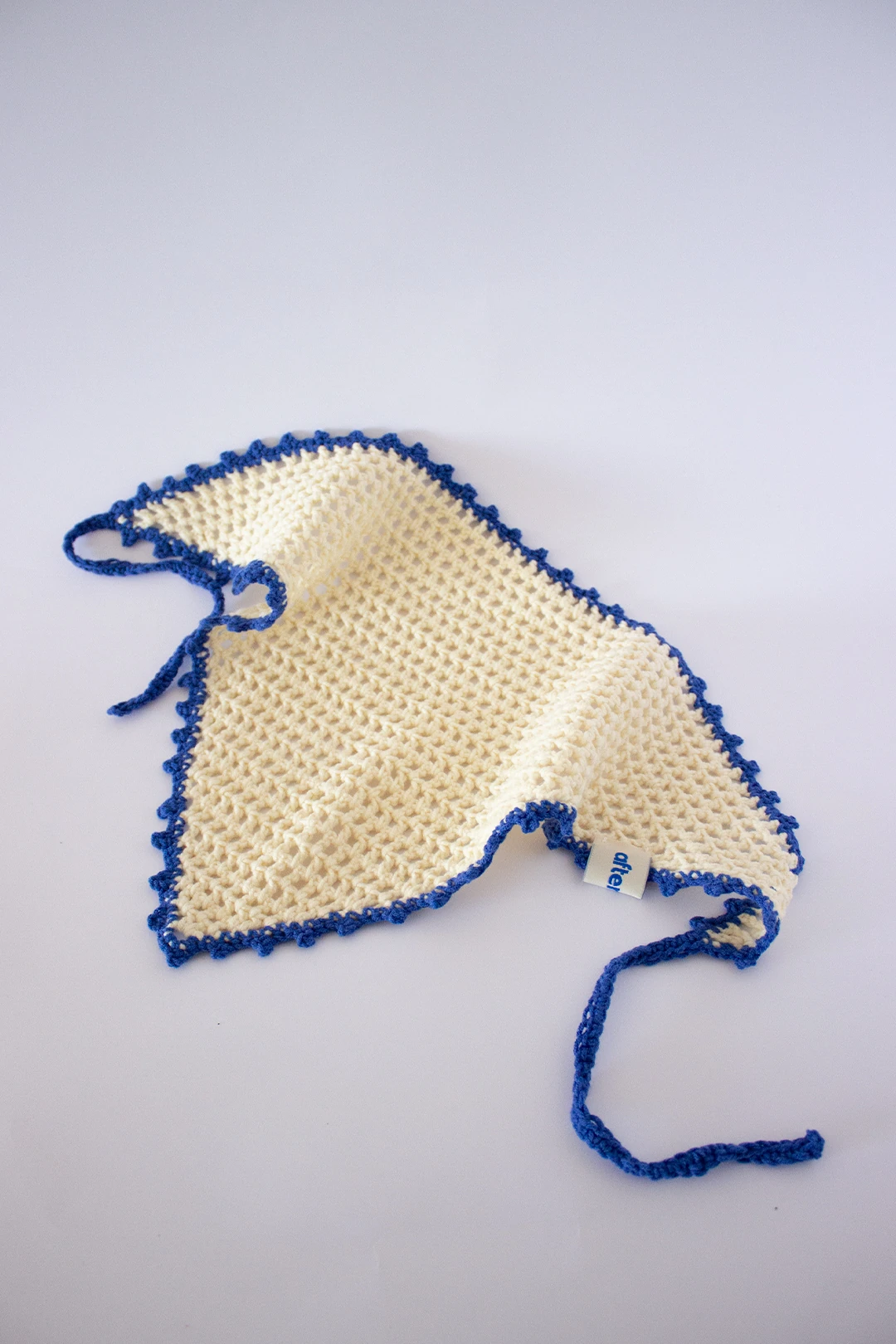 Waffle Kroşe Bandana - Ivory