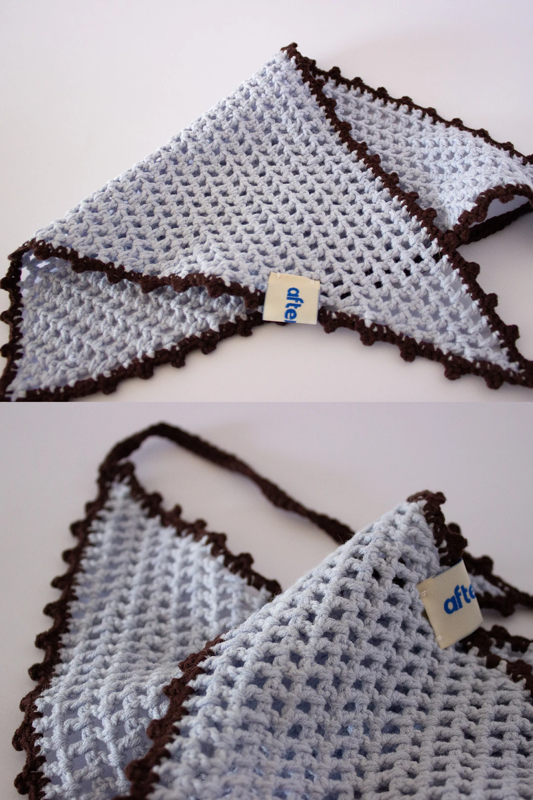 Waffle Kroşe Bandana - Ice Blue
