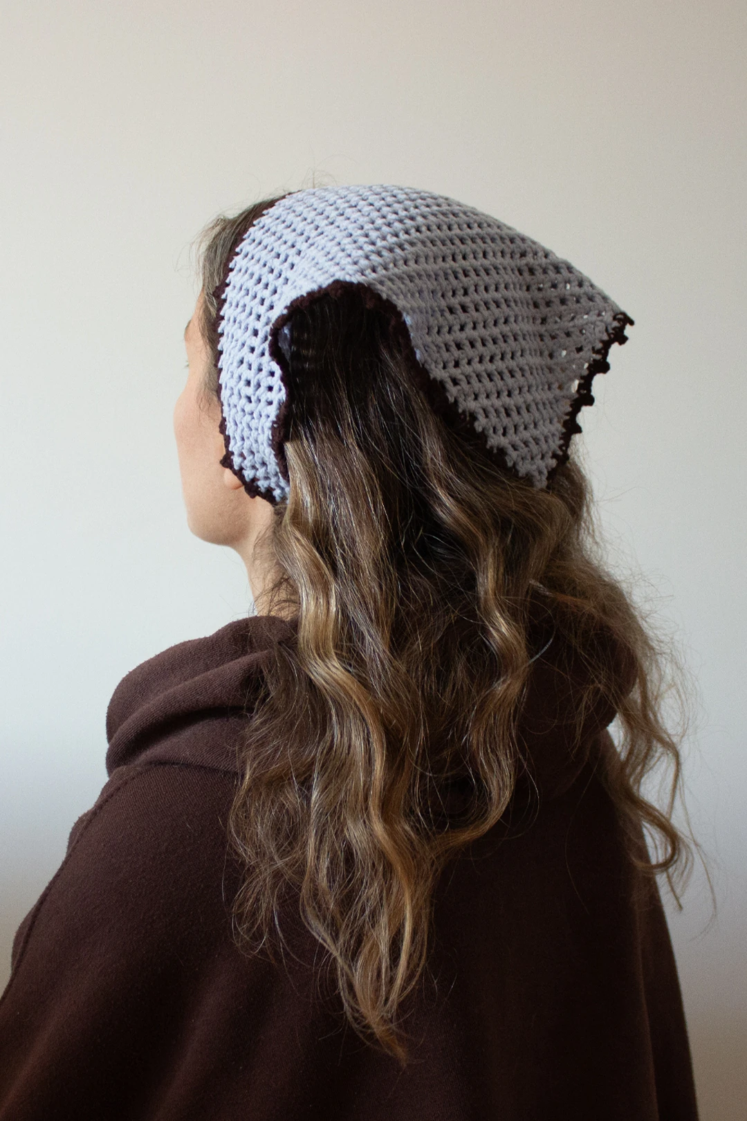 Waffle Kroşe Bandana - Ice Blue