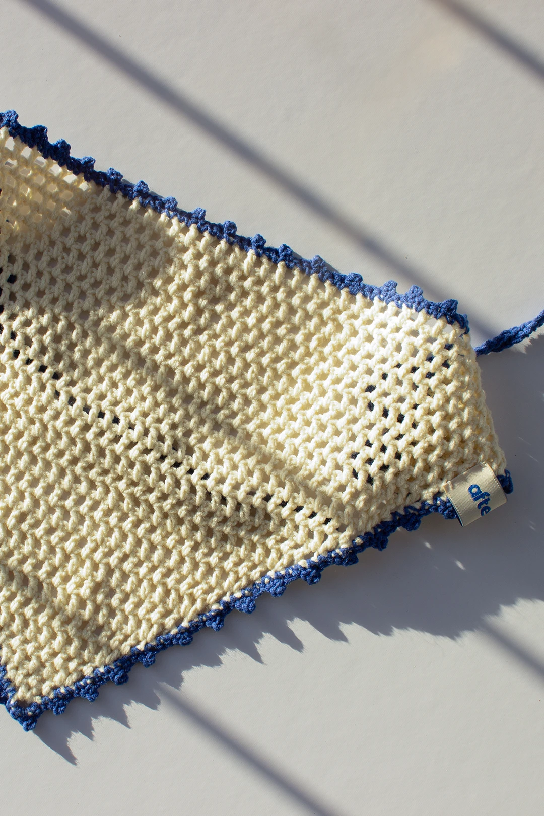 Waffle Kroşe Bandana - Ivory