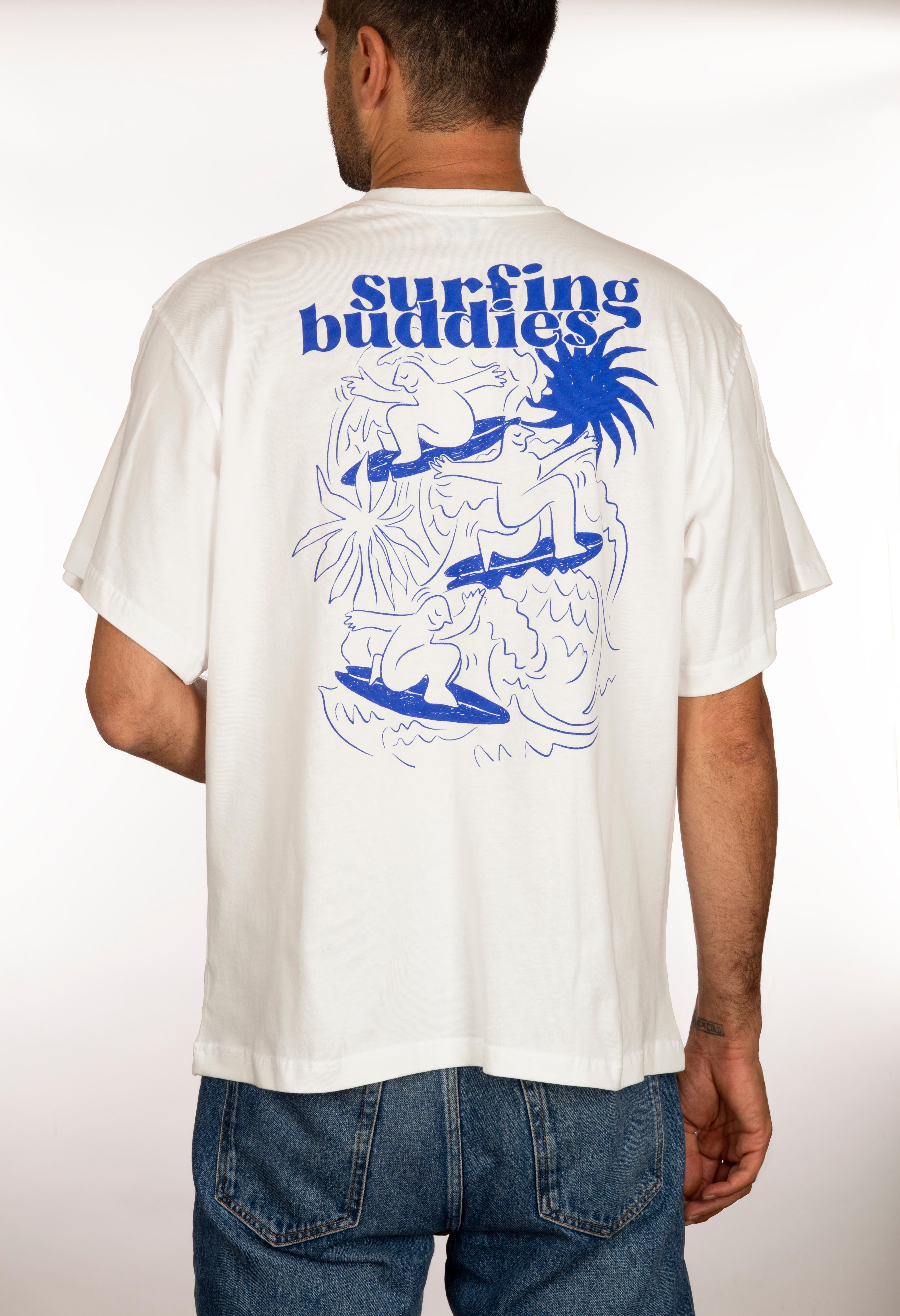 Surfing Buddies Relax Fit Unisex T-shirt