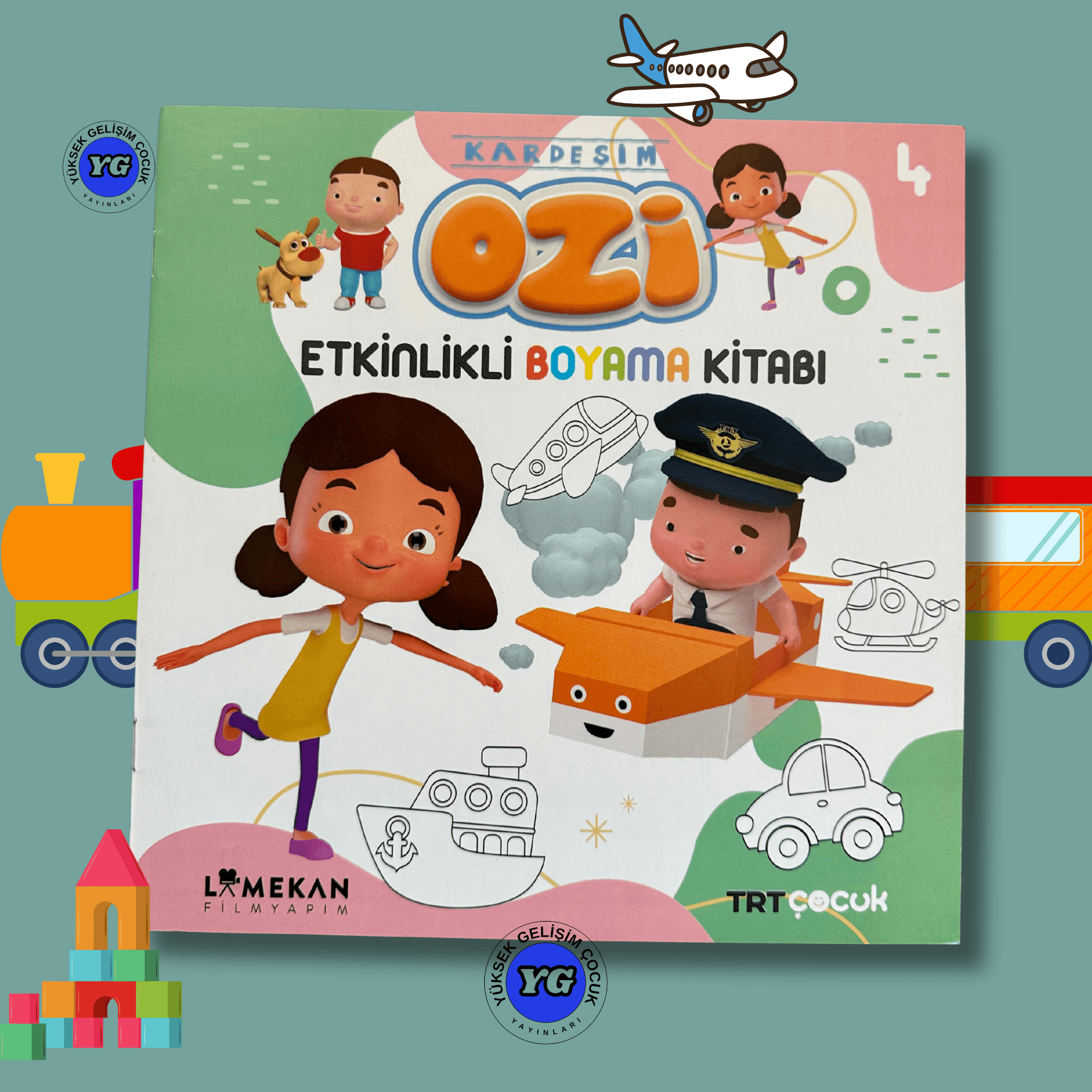 KARDEŞİM OZİ ETKİNLİKLİ BOYAMA KİTABI 4 / TAŞITLAR TEMALI