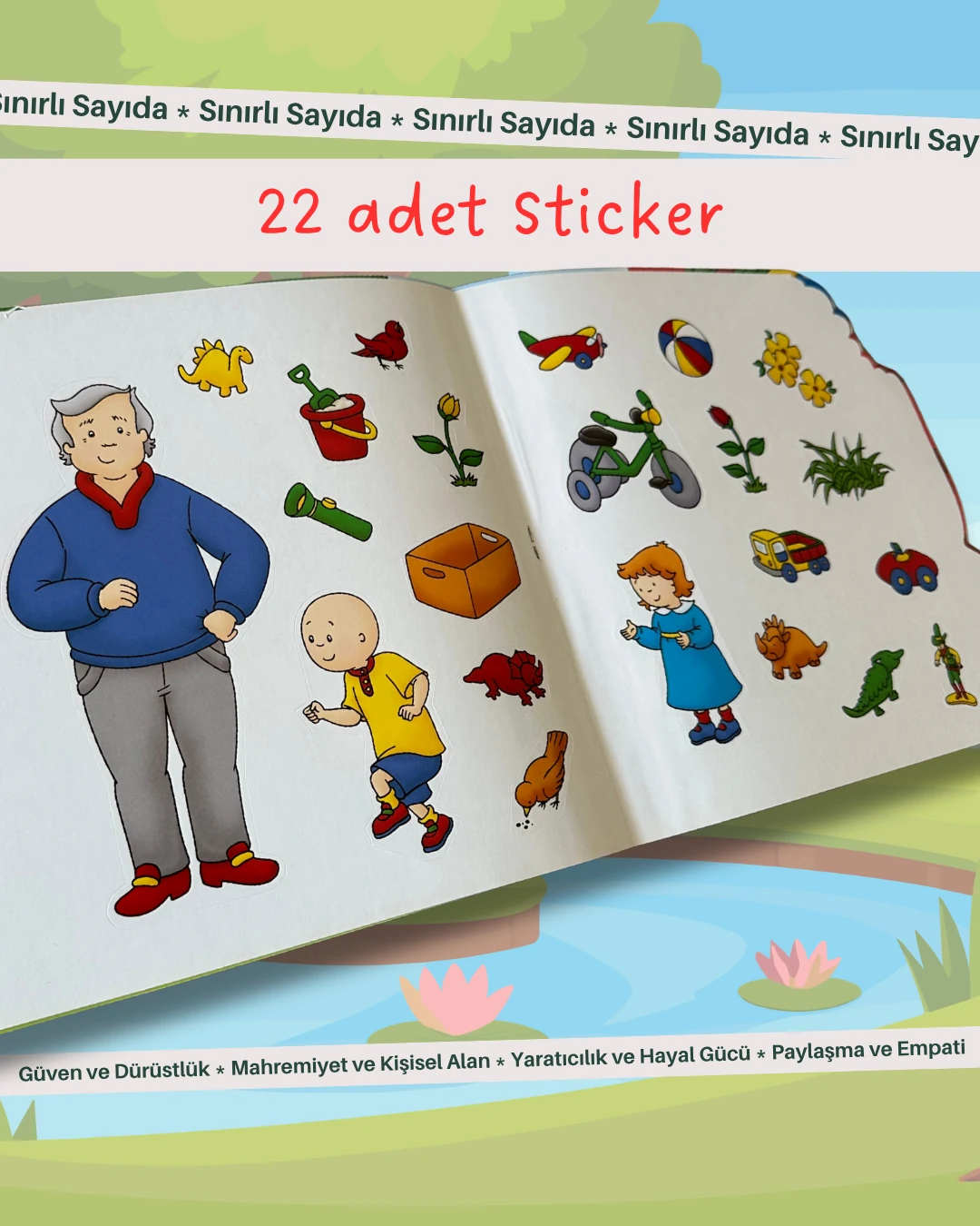 Caillou 3’lü Kitap Seti – Lunaparkta • Markette • Gizli Yer