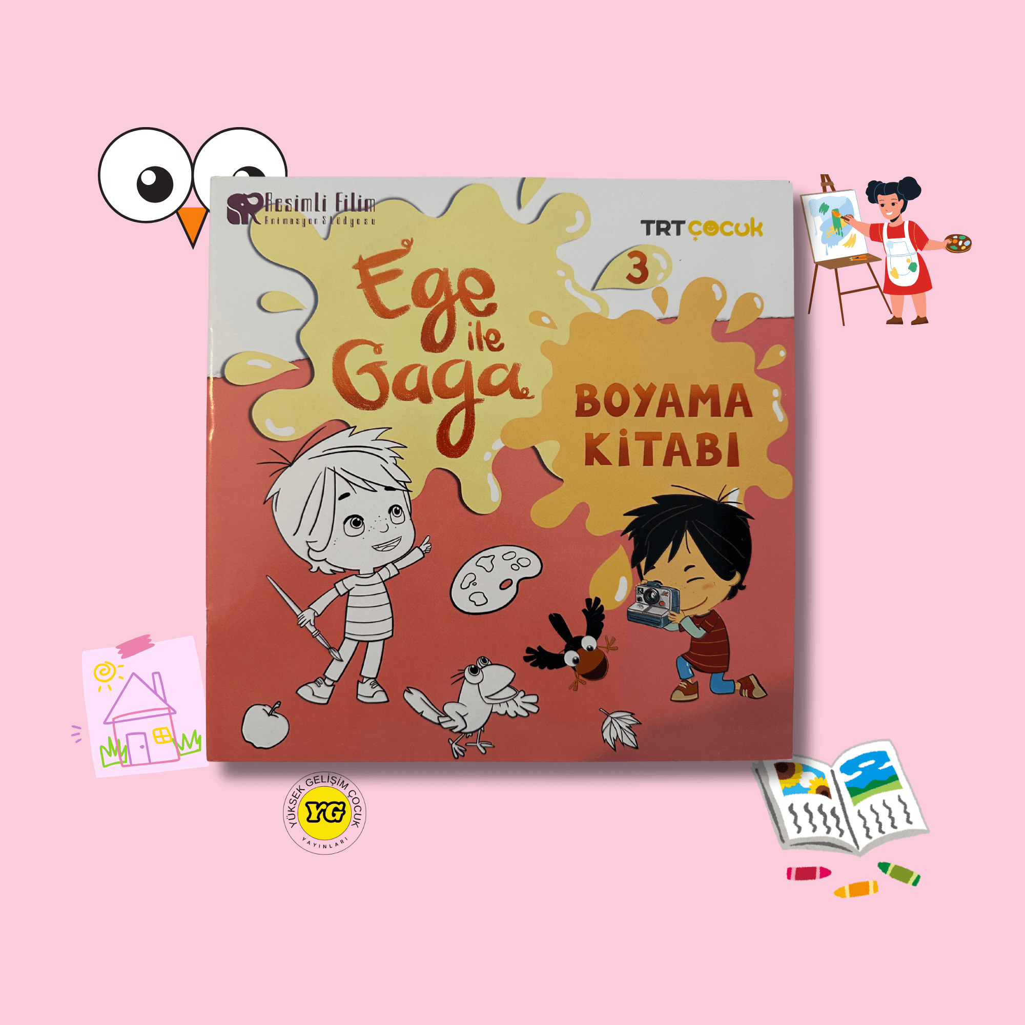 EGE İLE GAGA 4'LÜ BOYAMA SETİ