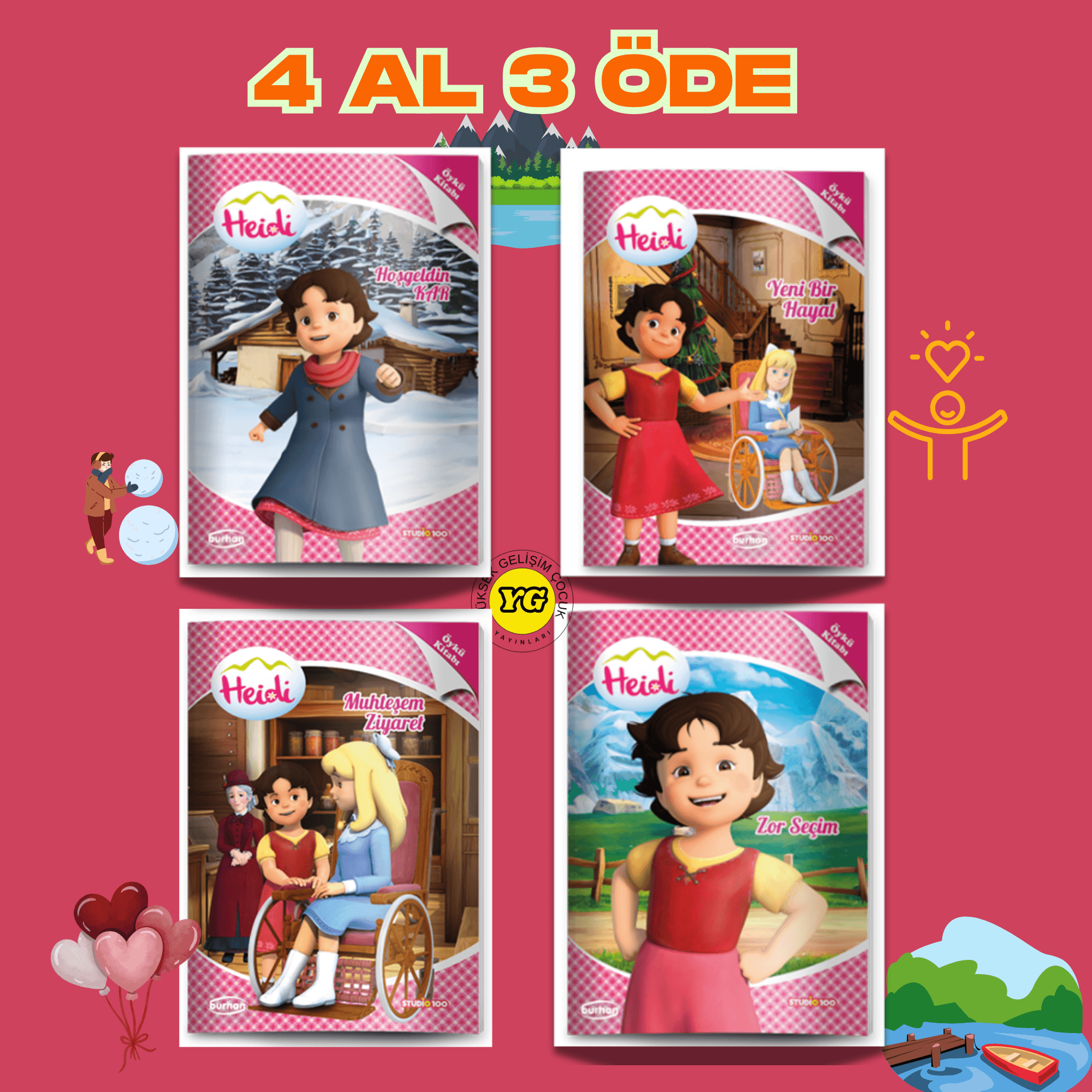 HEİDİ ÖYKÜ KİTAPLARI 4'LÜ SET